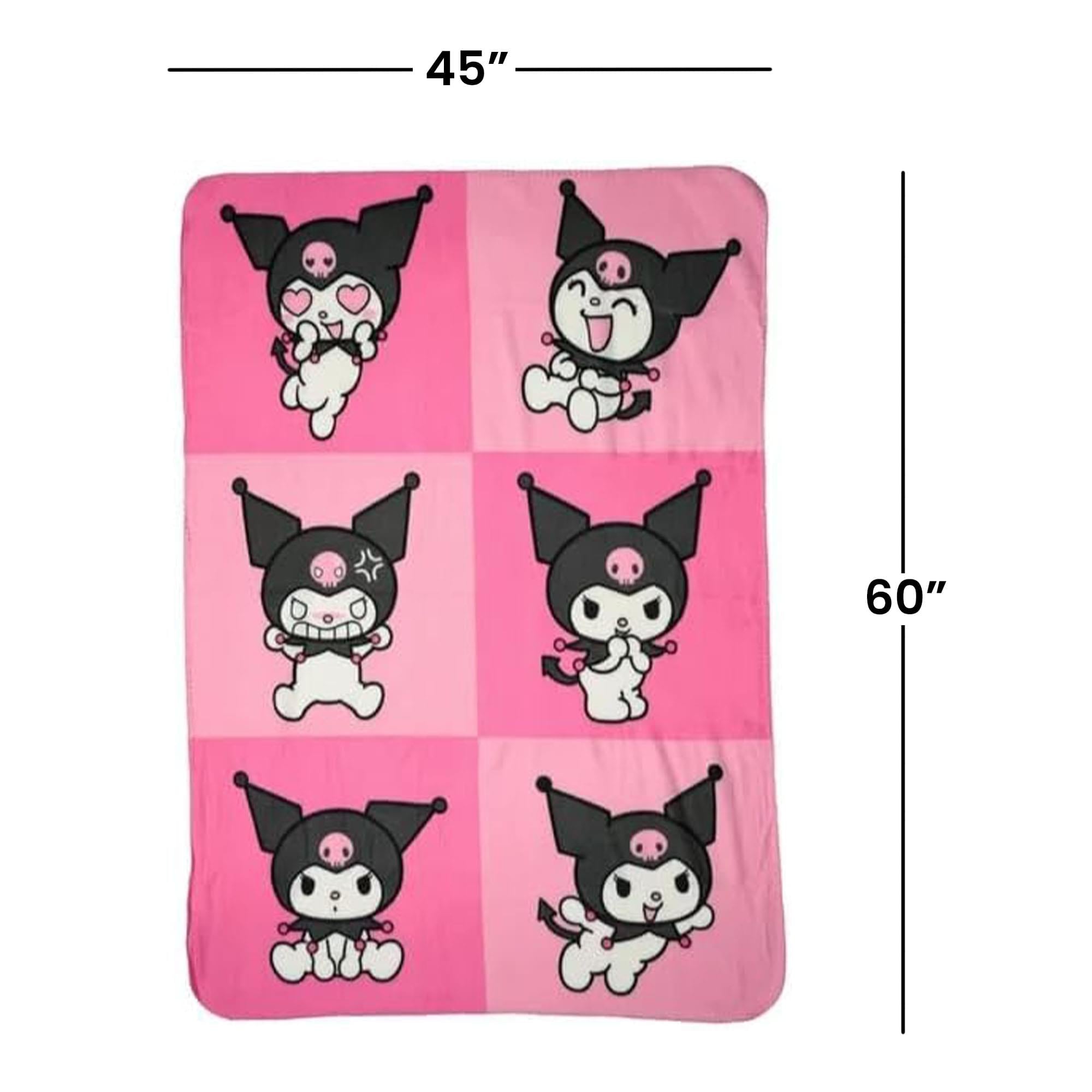 Sanrio Kuromi 45 x 60 Inch Fleece Throw Blanket