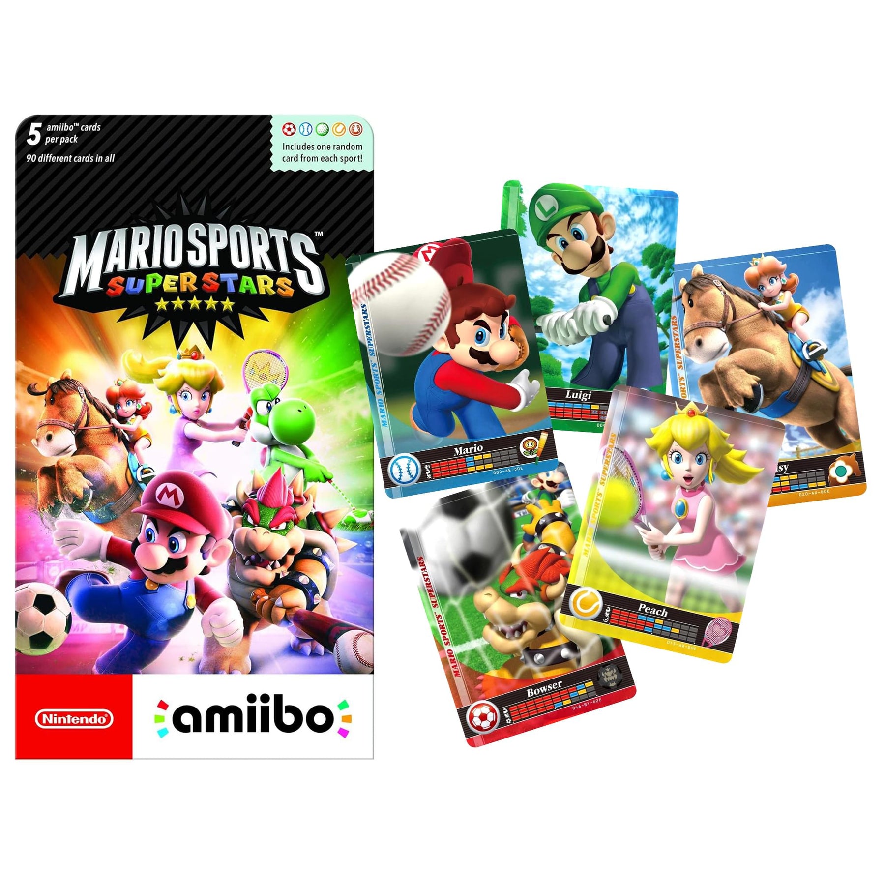 Nintendo 2017 Mario Sports Superstars Amiibo Card 5-Pack