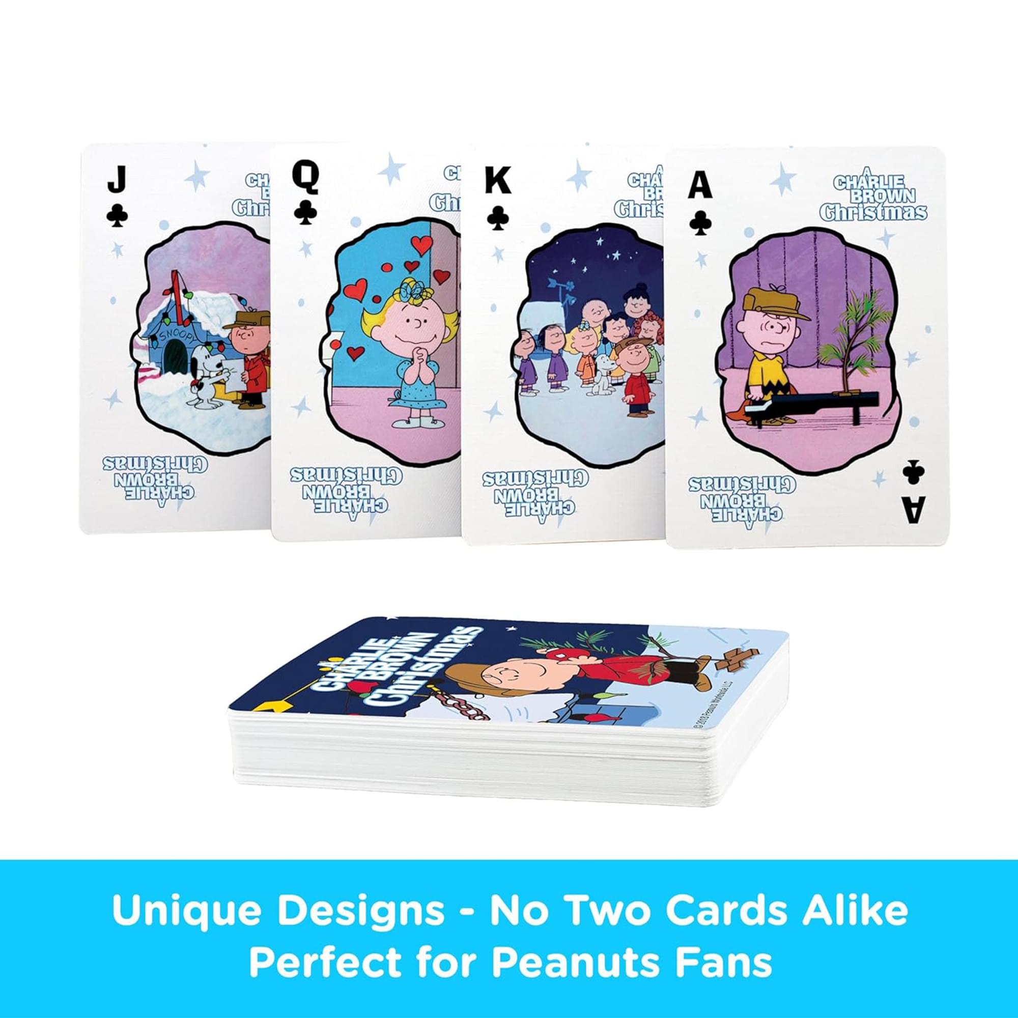 Peanuts Charlie Brown Christmas Playing Cards With Tin