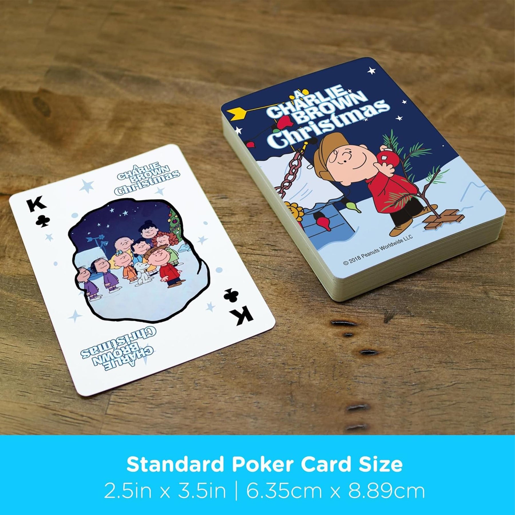 Peanuts Charlie Brown Christmas Playing Cards With Tin