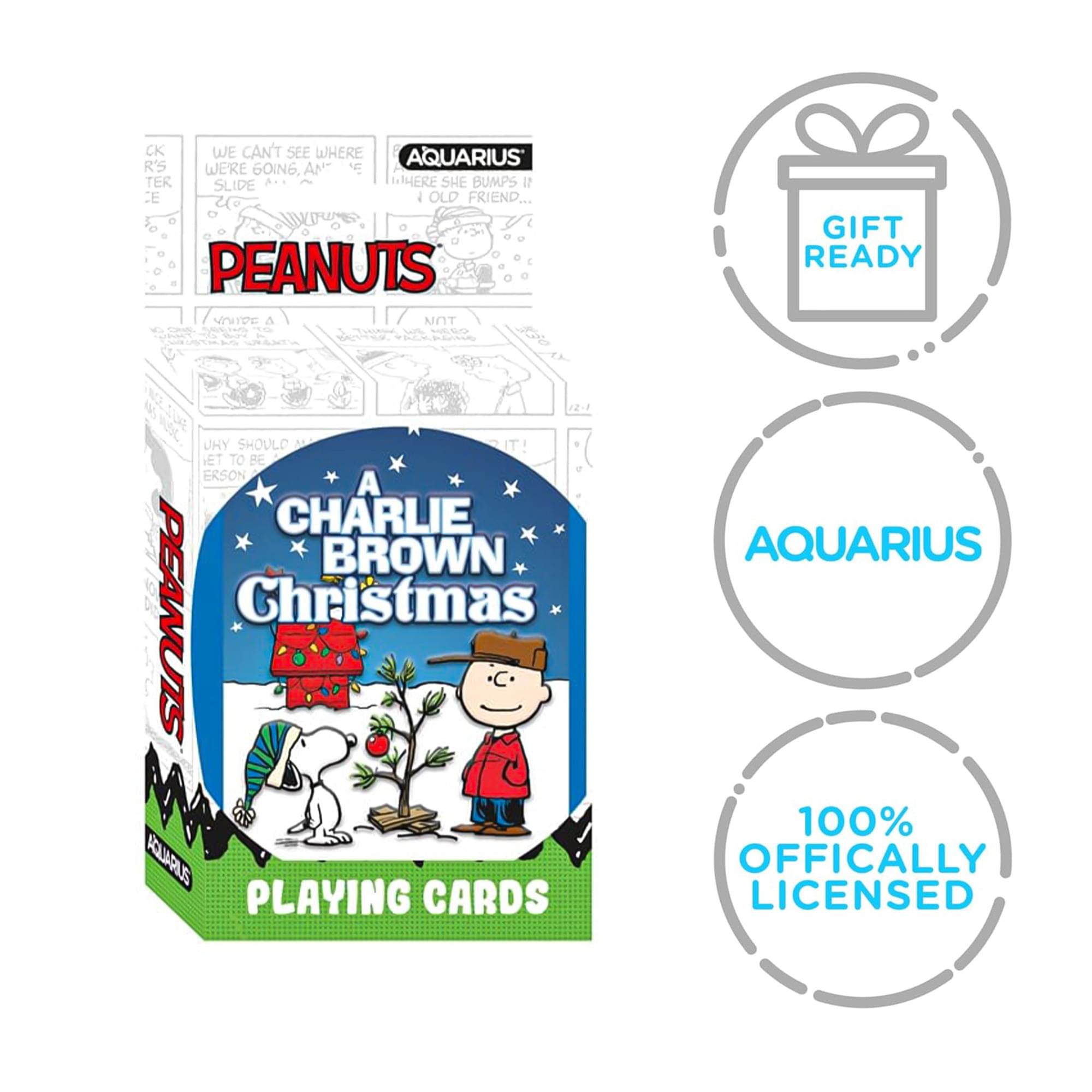 Peanuts Charlie Brown Christmas Playing Cards With Tin