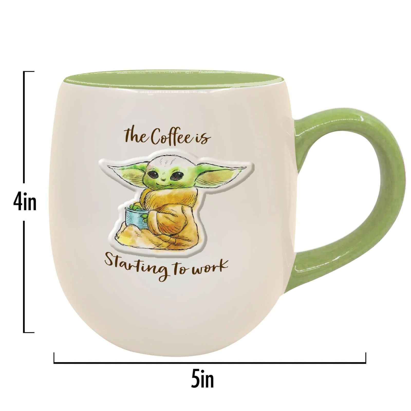 Star Wars Grogu Coffee 14oz Ceramic Mug | Free Shipping