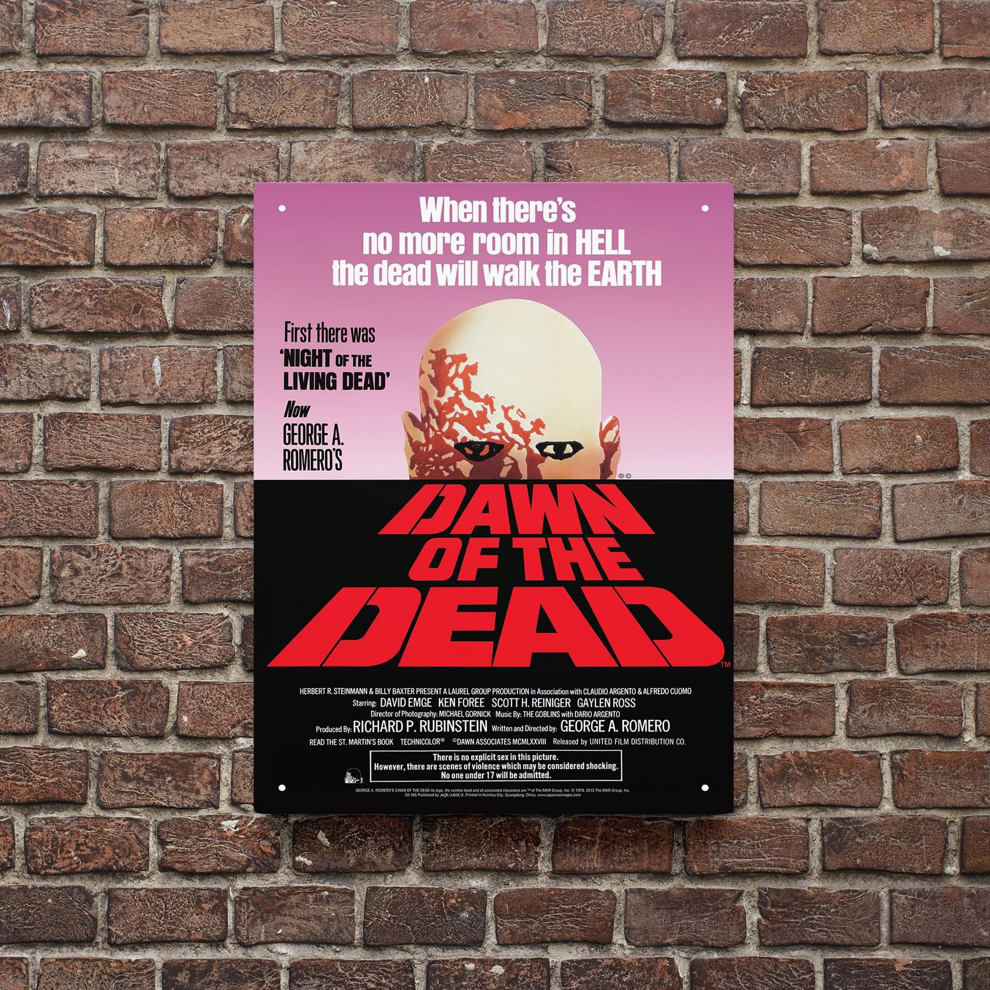 Dawn of The Dead One Sheet Tin Sign