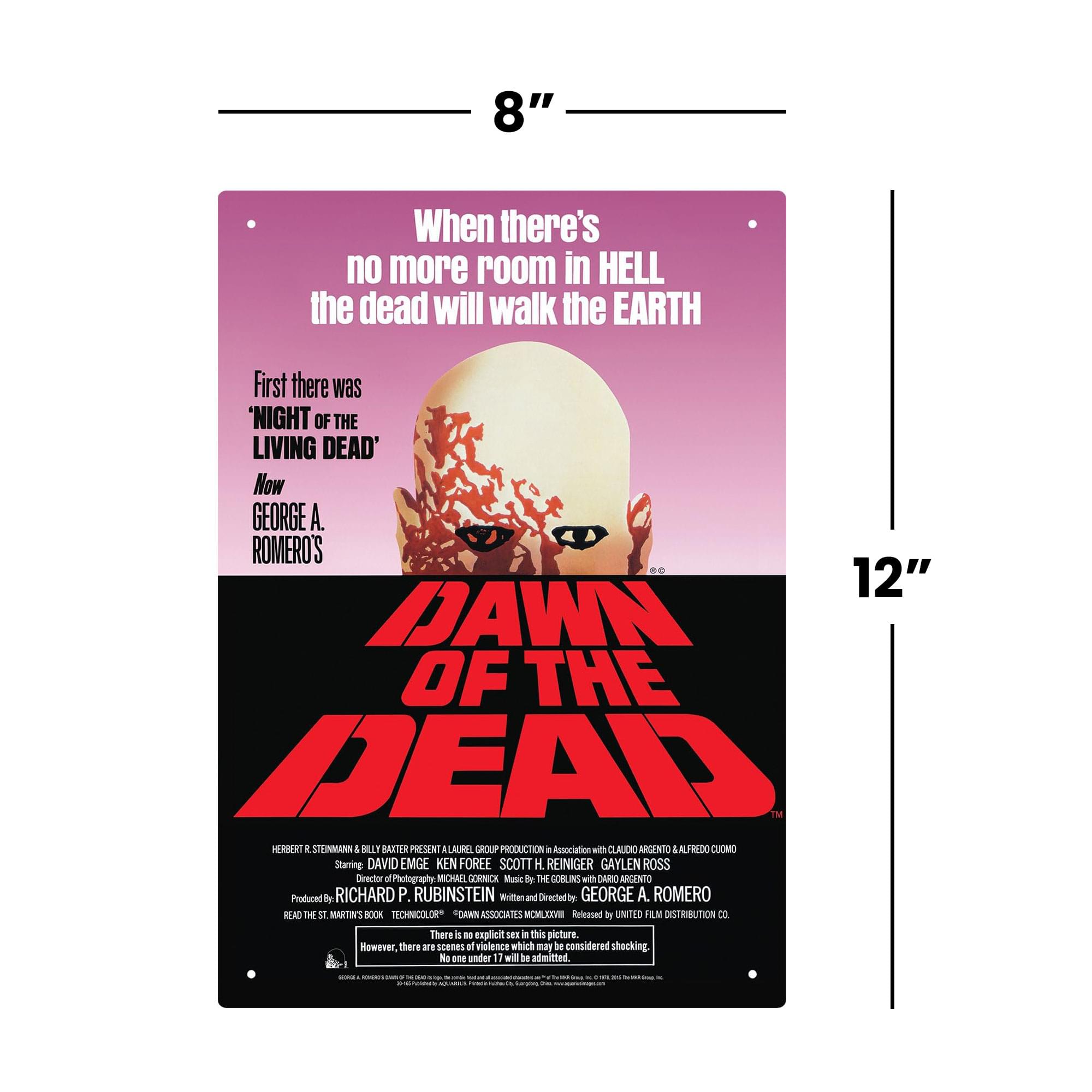 Dawn of The Dead One Sheet Tin Sign