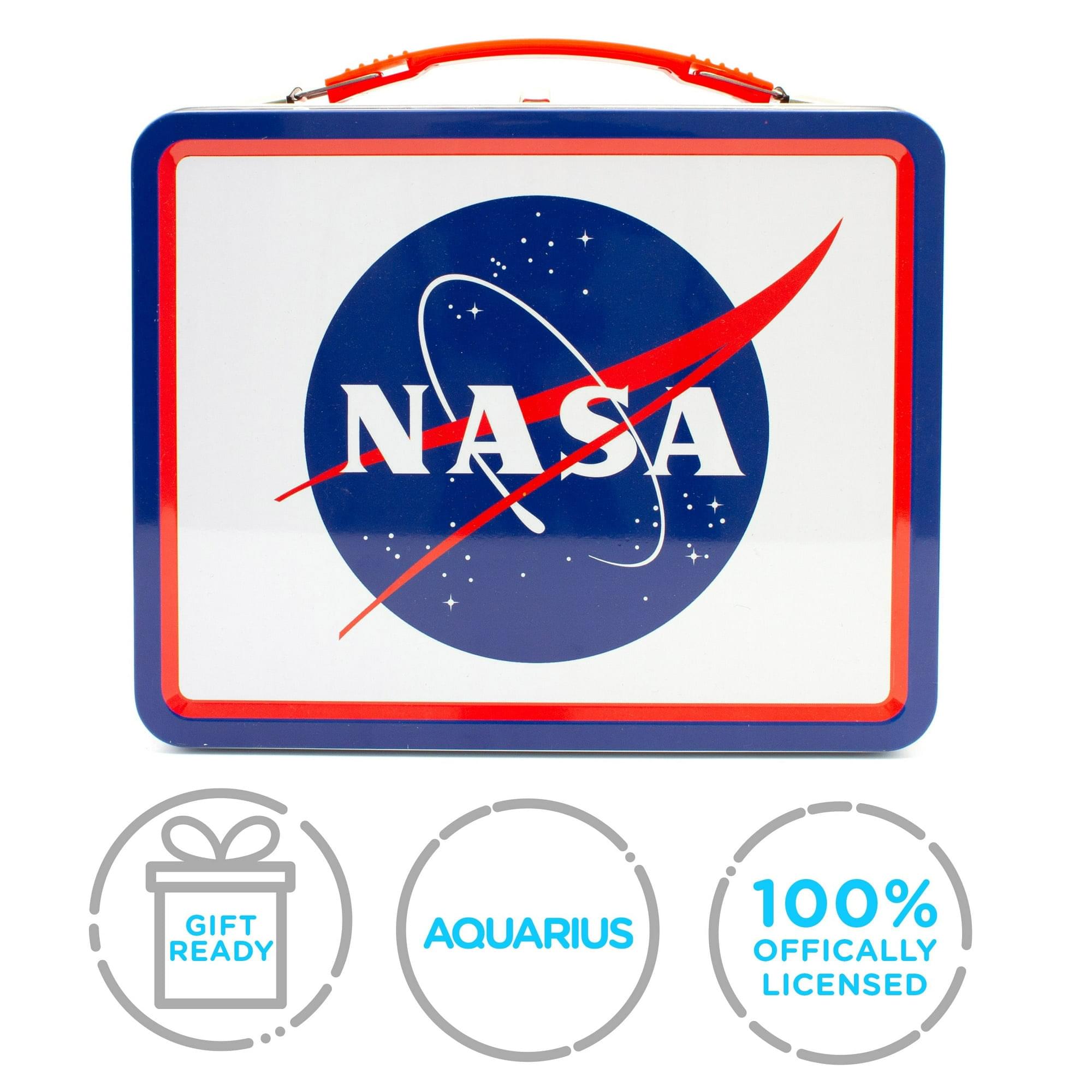 NASA Logo Embossed Tin Lunch Box