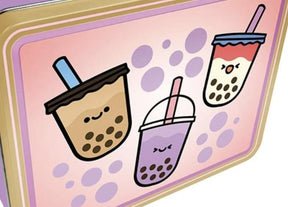 Boba Tea Embossed Tin Fun Box