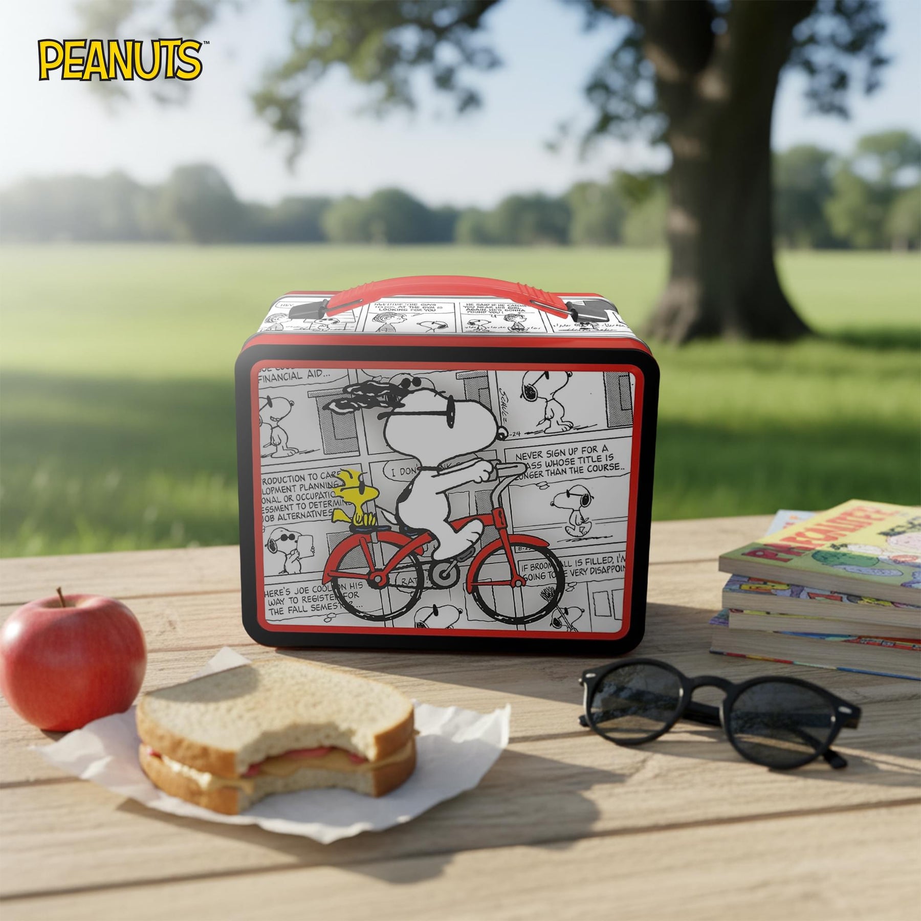 Peanuts Snoopy Joe Cool Embossed Retro Metal Lunchbox