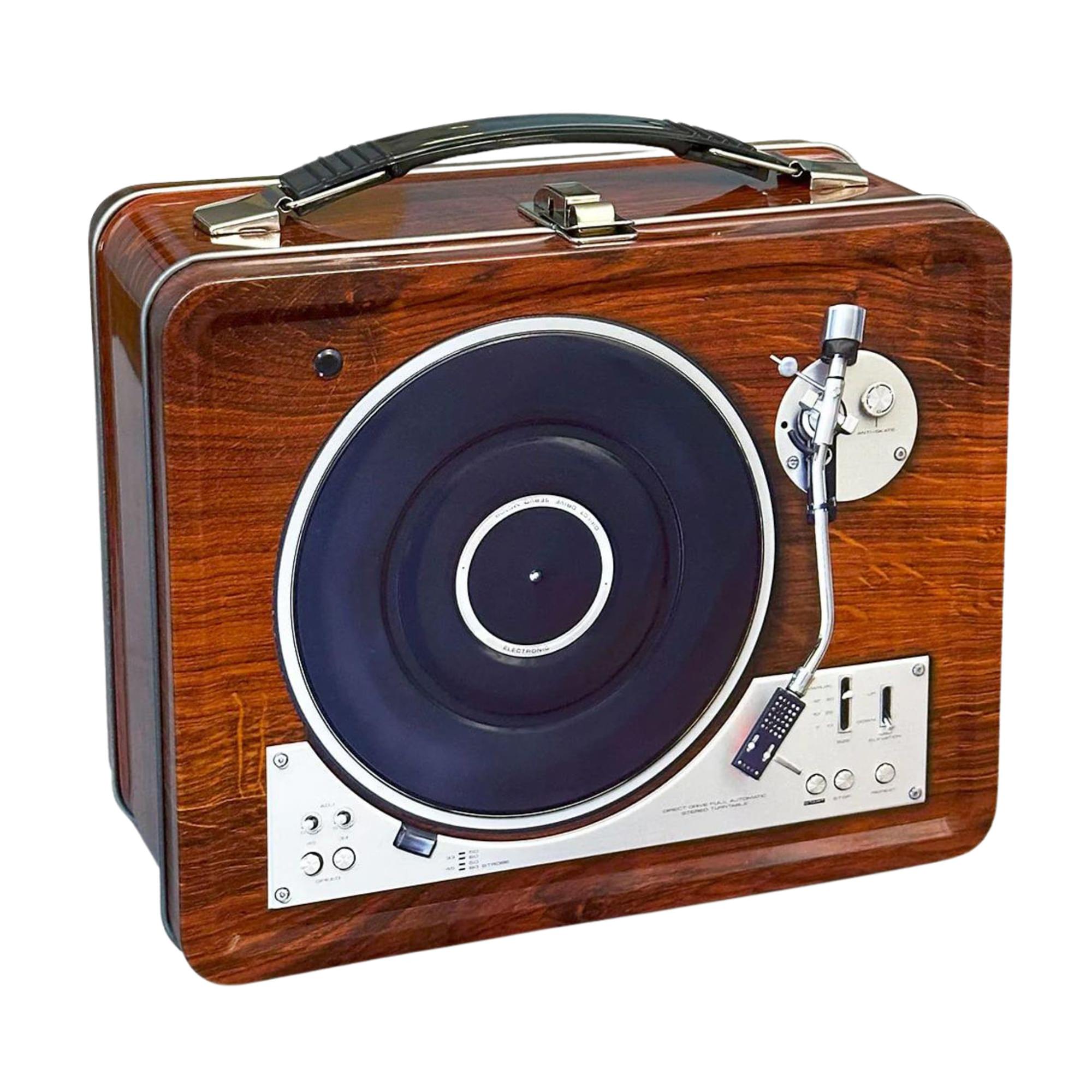 Turntable Embossed Tin Fun Box