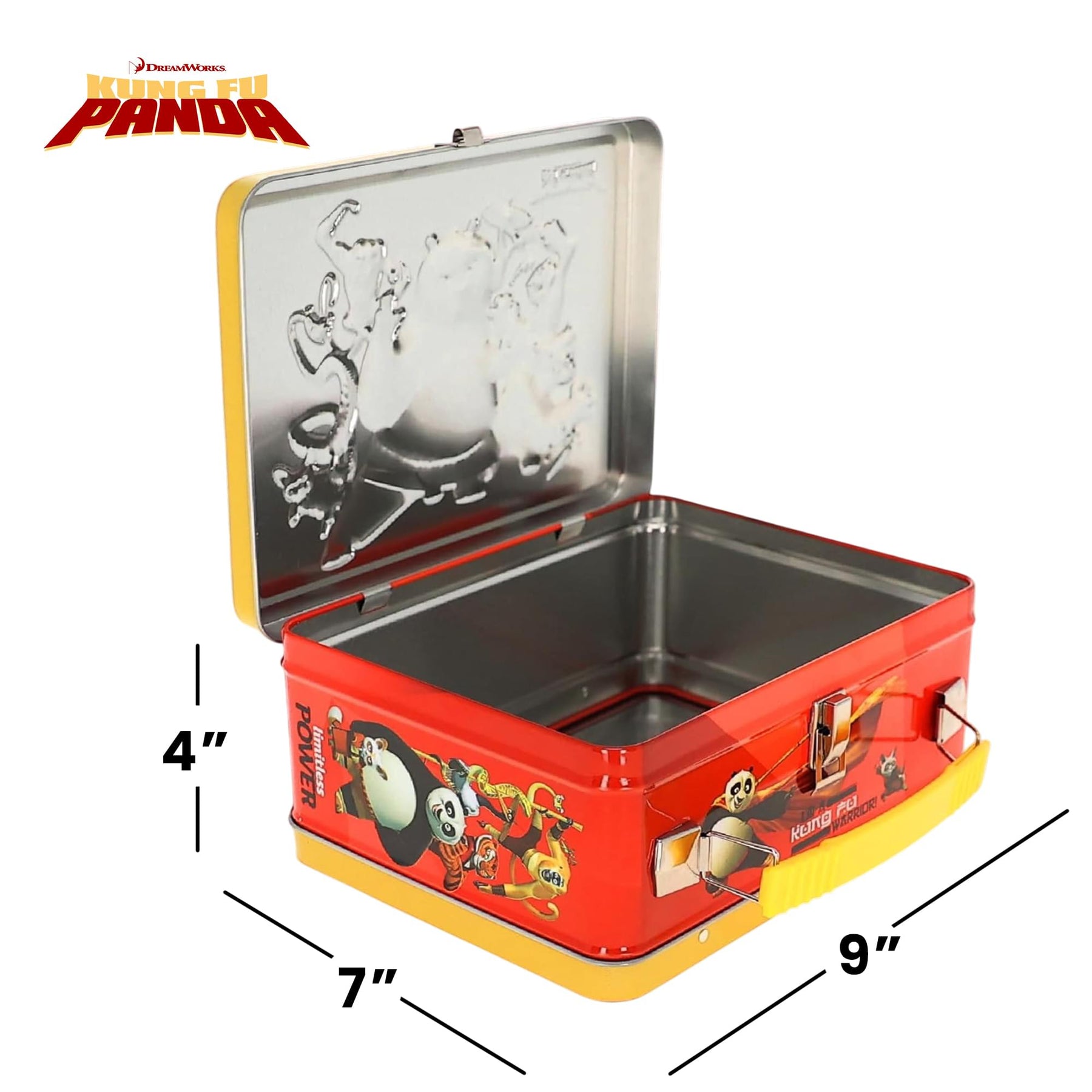 Kung Fu Panda Embossed Retro Metal Lunchbox