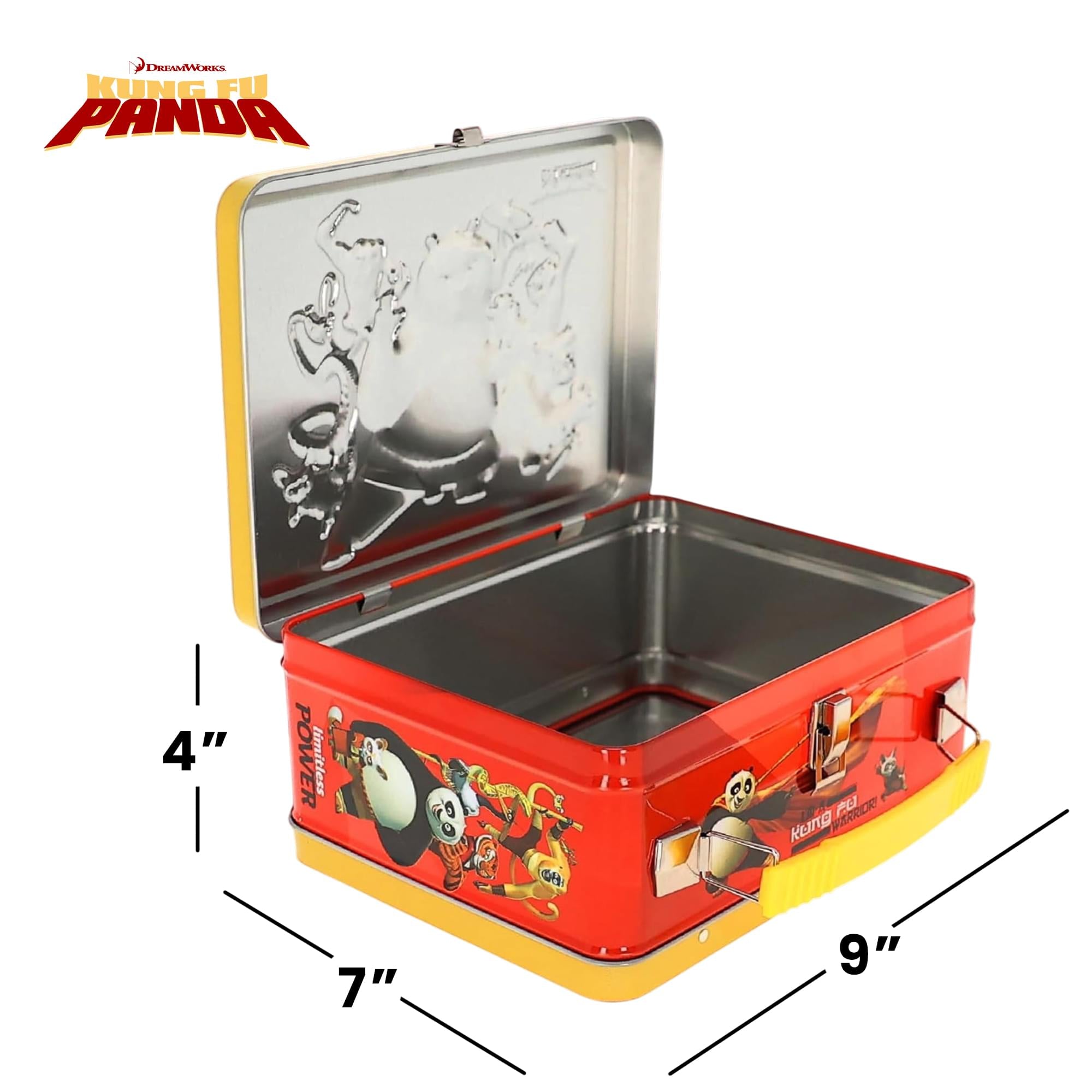 Kung Fu Panda Embossed Retro Metal Lunchbox