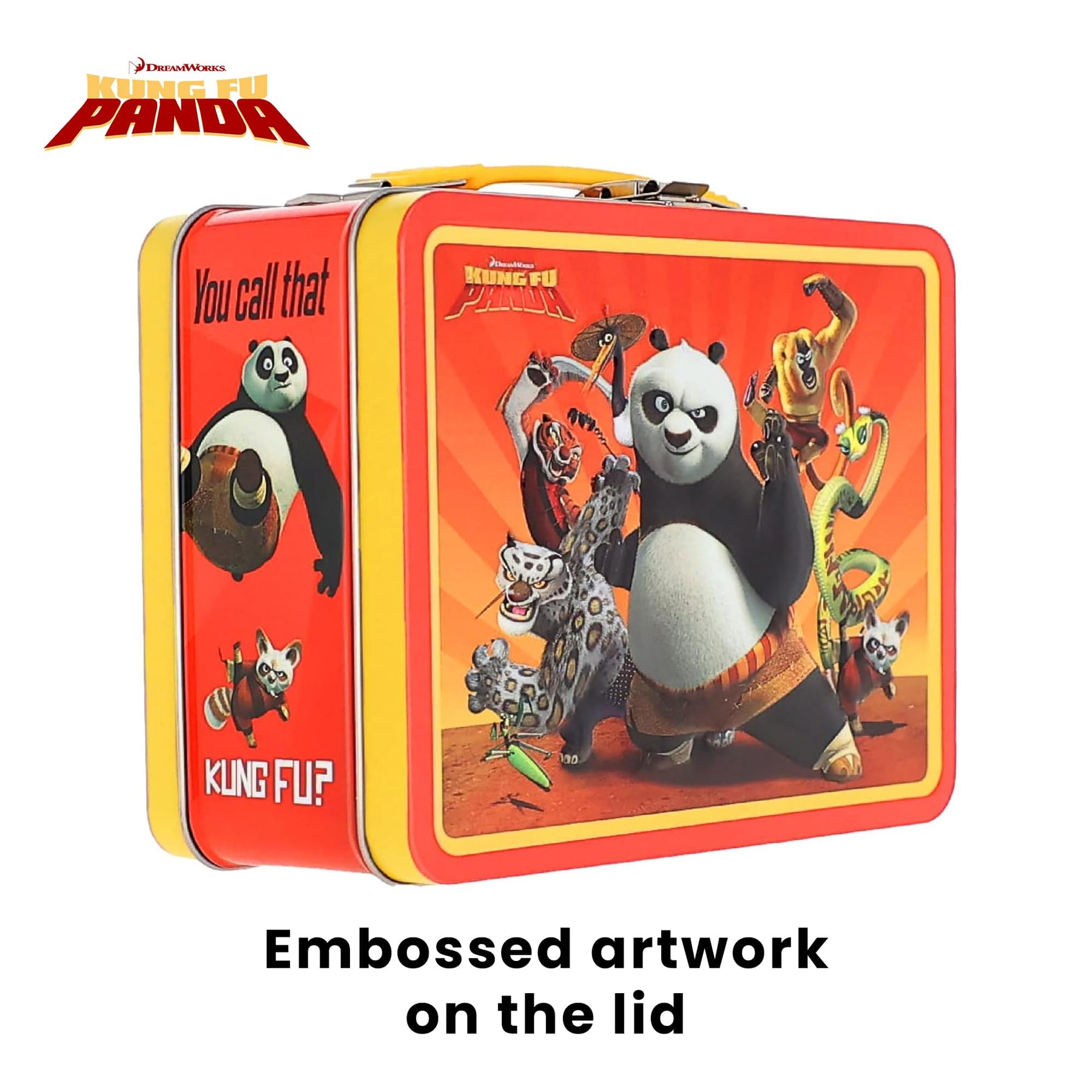 Kung Fu Panda Embossed Retro Metal Lunchbox