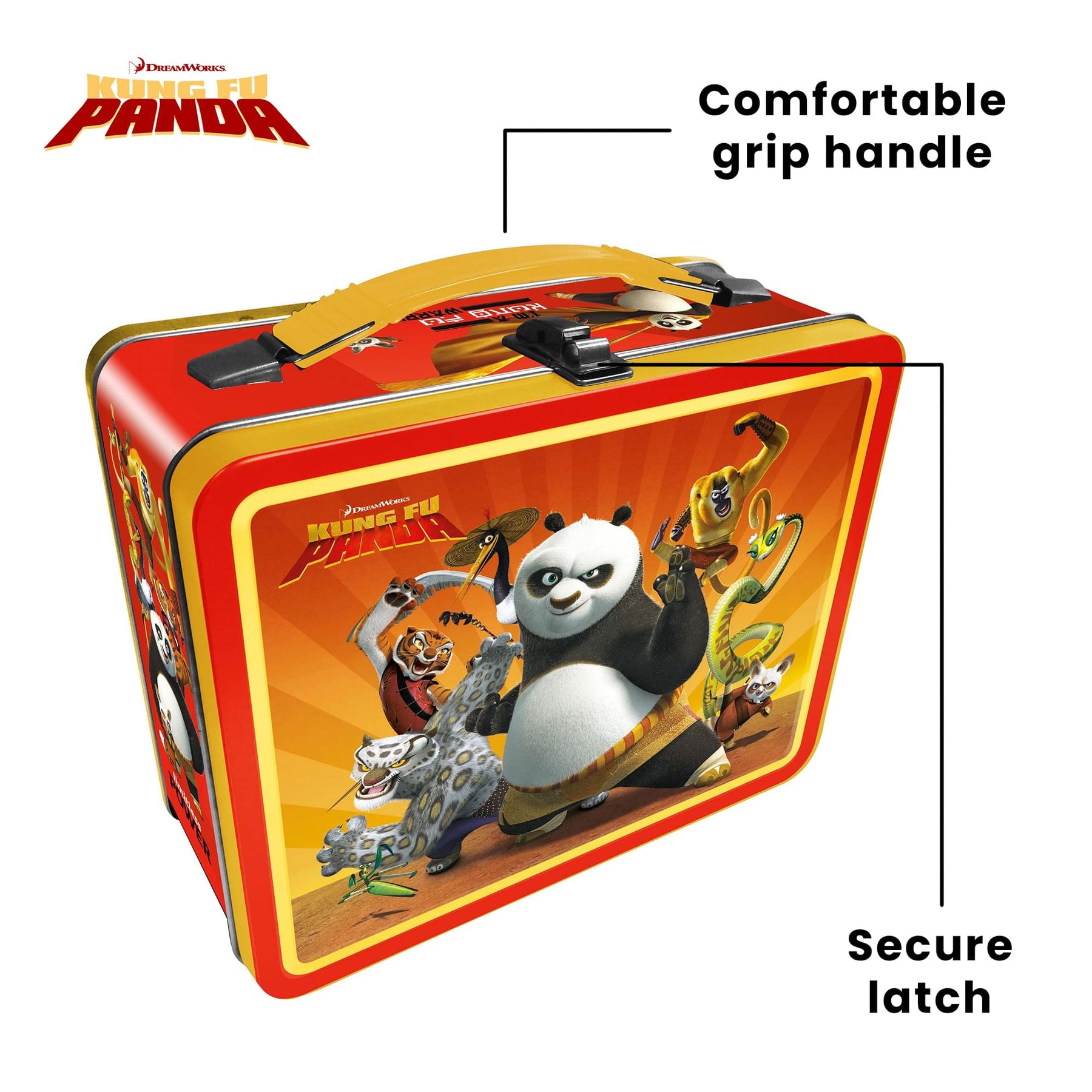 Kung Fu Panda Embossed Retro Metal Lunchbox
