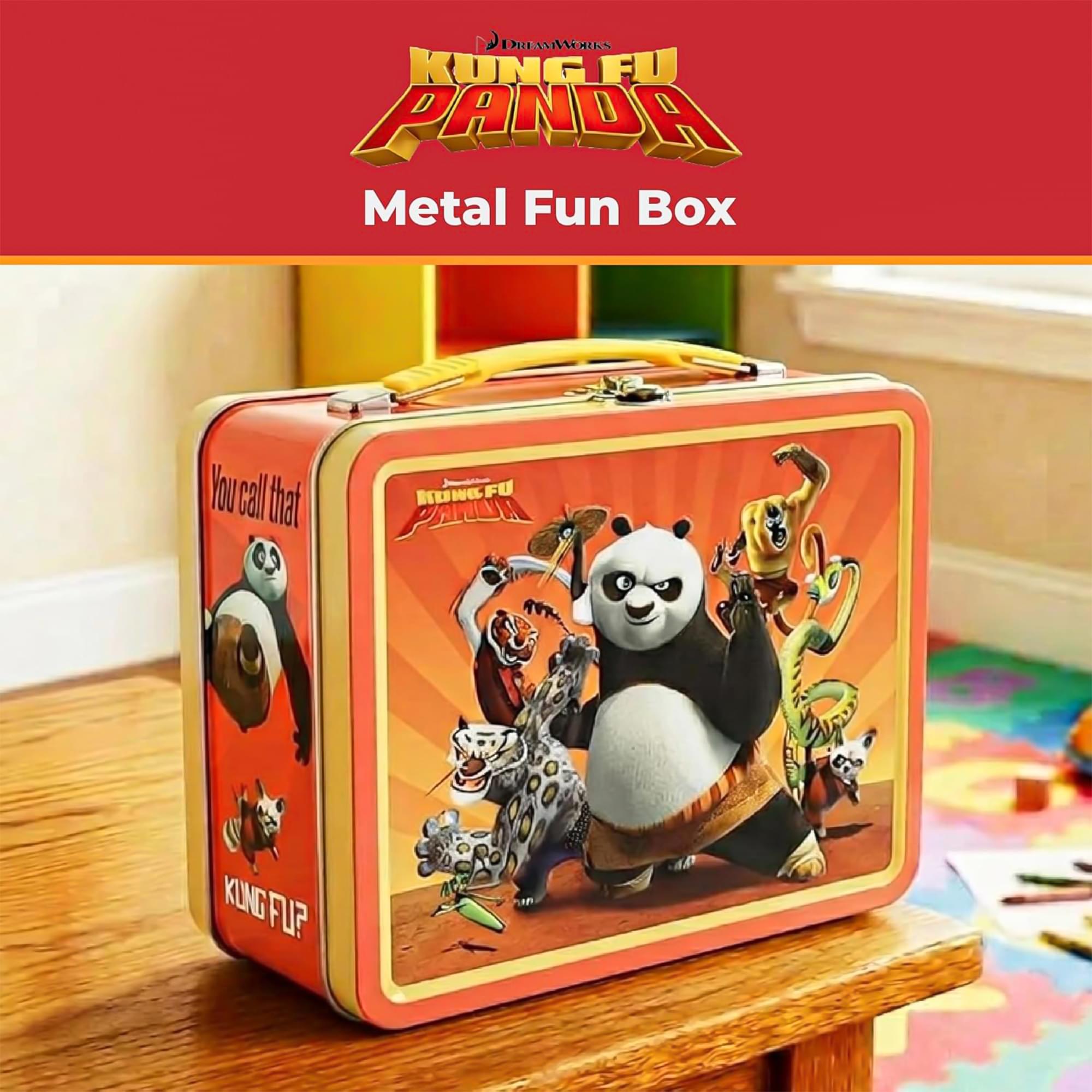 Kung Fu Panda Embossed Retro Metal Lunchbox