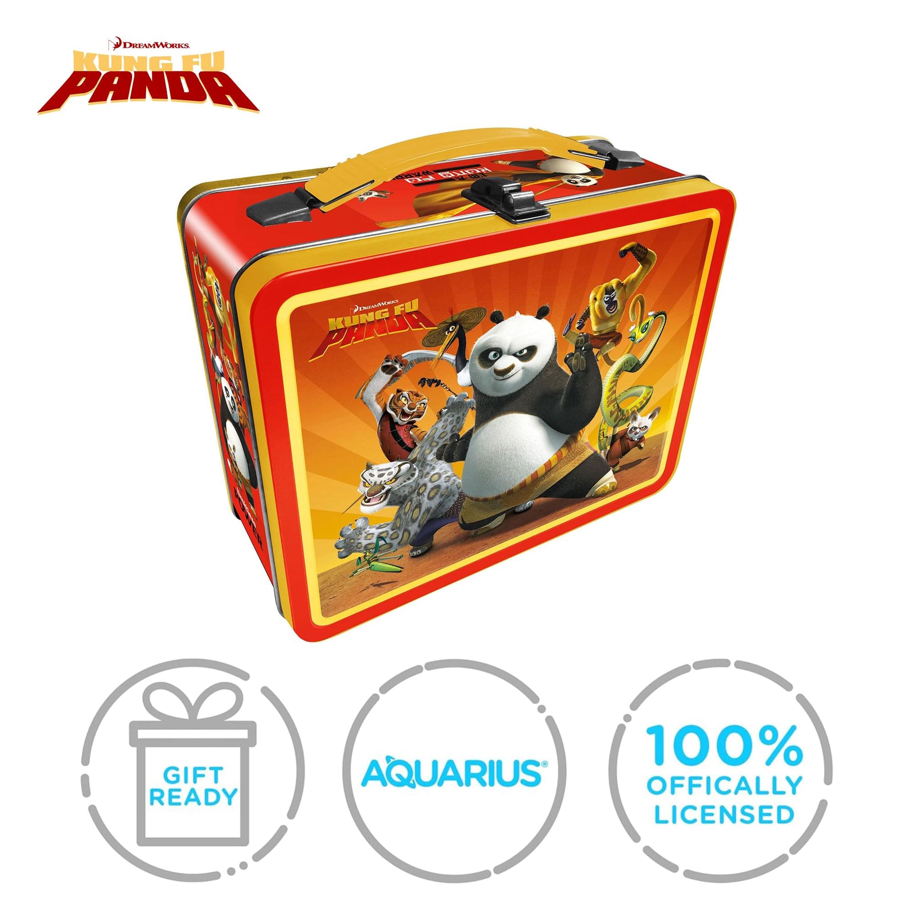 Kung Fu Panda Embossed Retro Metal Lunchbox