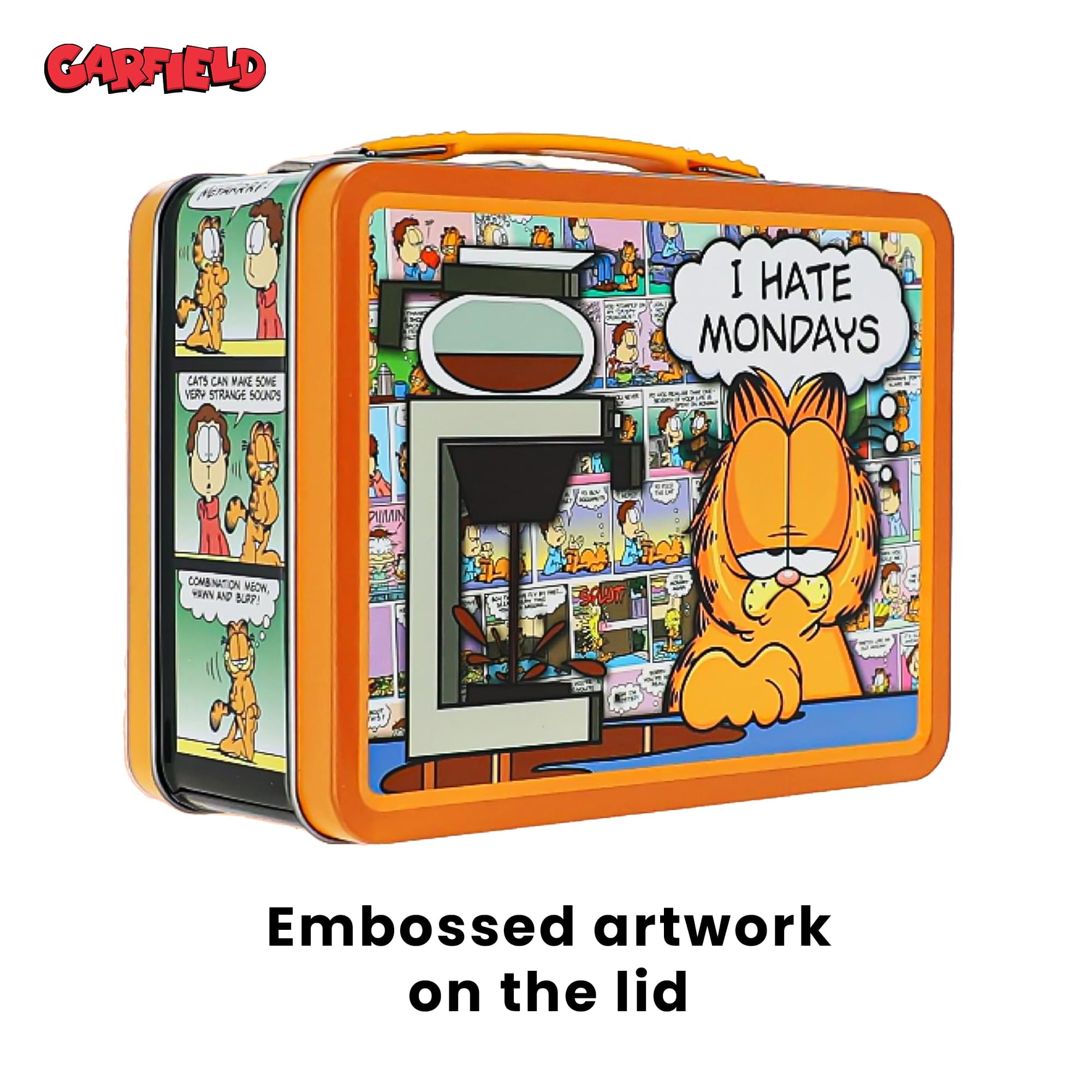 Garfield Embossed Retro Metal Lunchbox