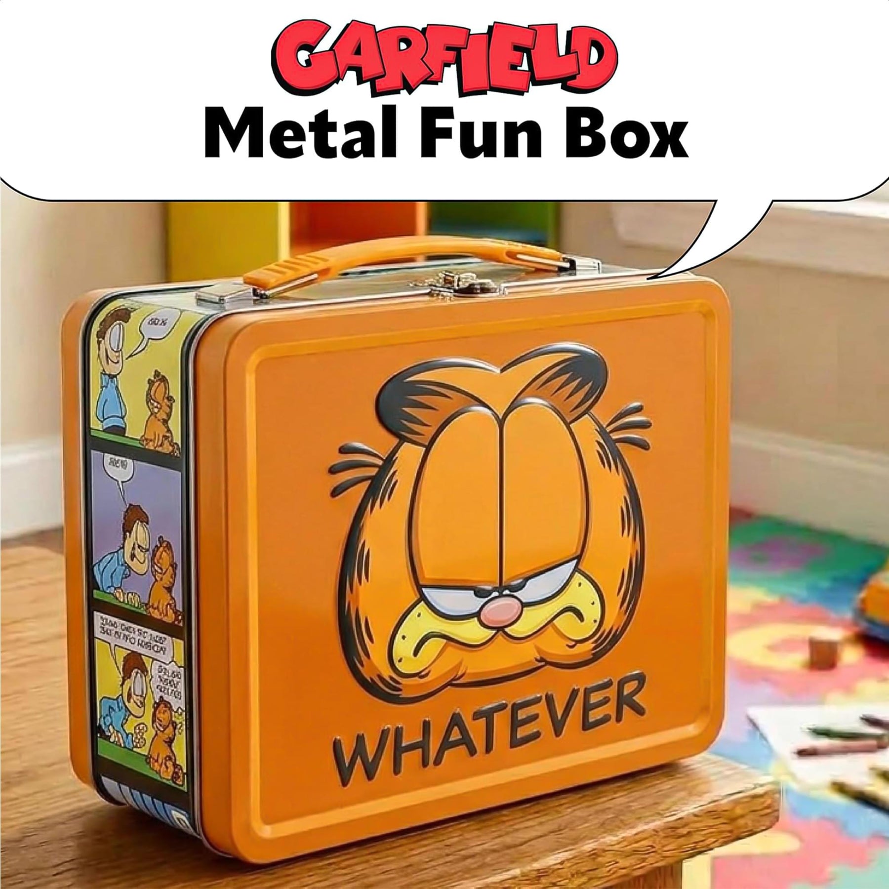 Garfield Embossed Retro Metal Lunchbox