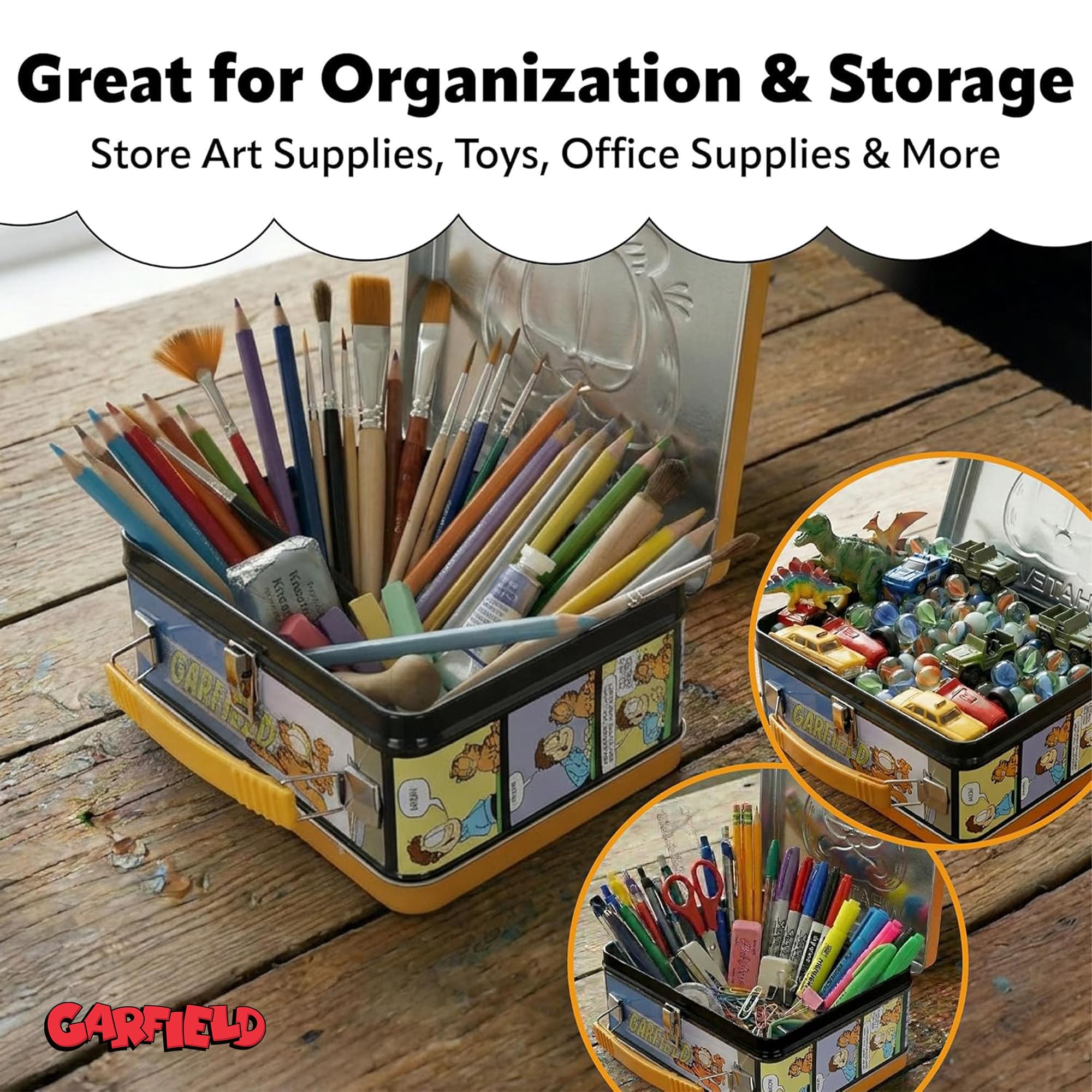 Garfield Embossed Retro Metal Lunchbox