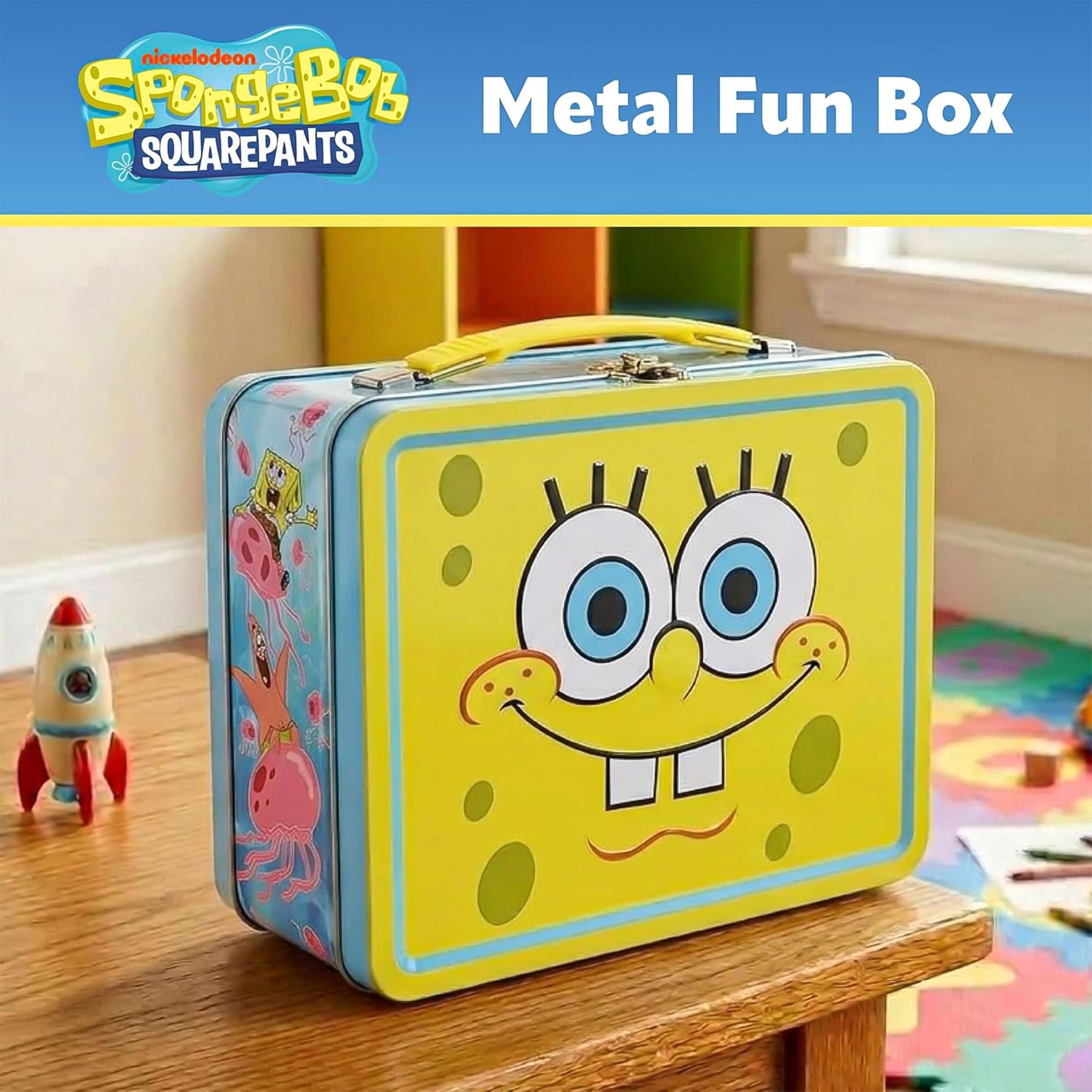 SpongeBob SquarePants Embossed Retro Metal Lunchbox