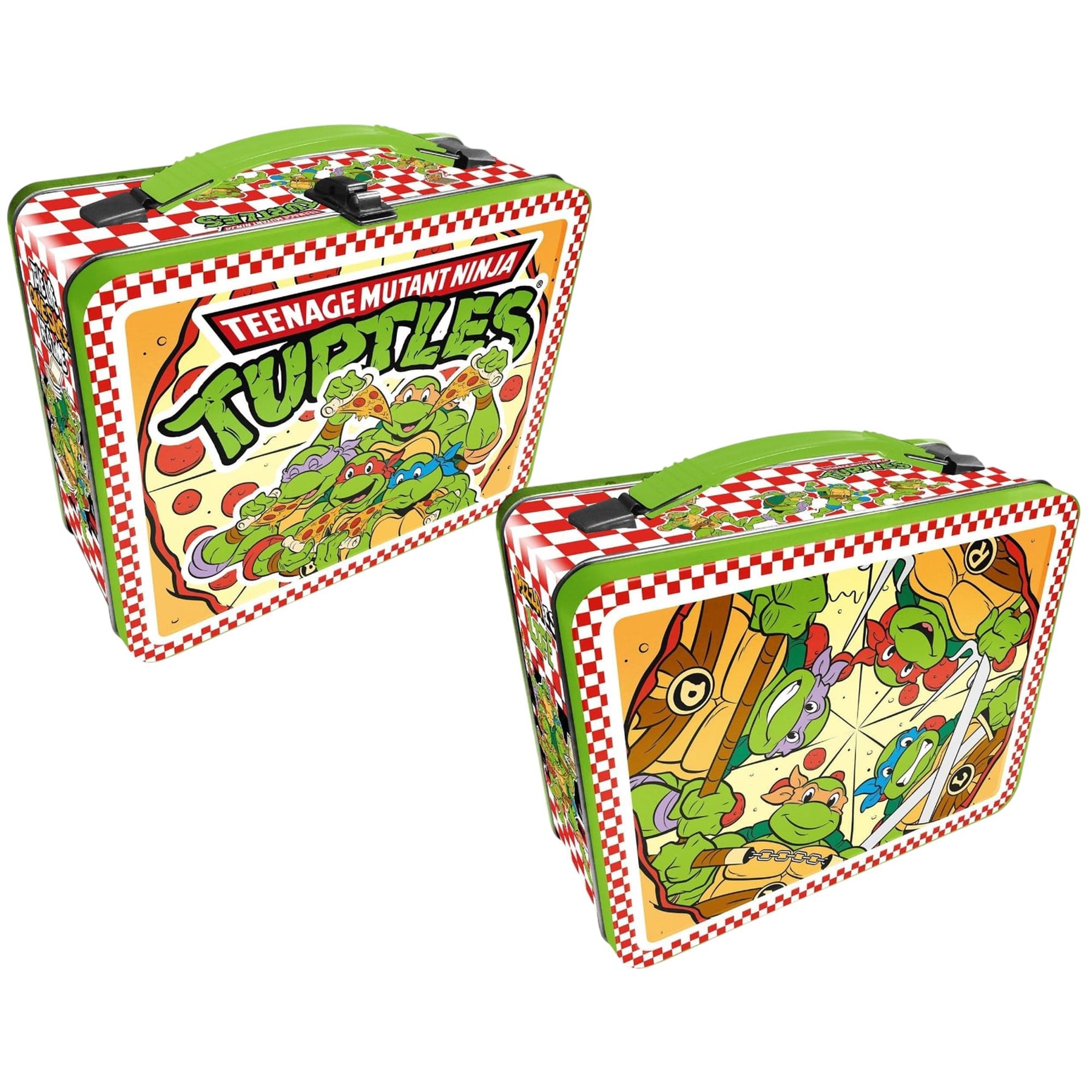 Teenage Mutant Ninja Turtles Pizza Party Embossed Retro Metal Lunchbox