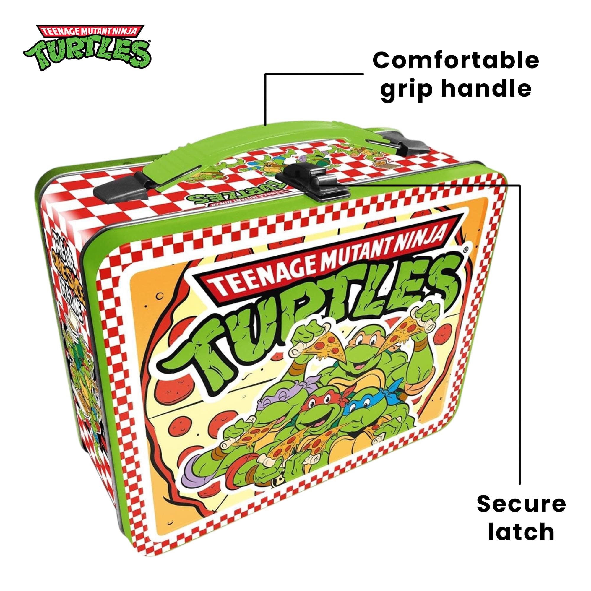 Teenage Mutant Ninja Turtles Pizza Party Embossed Retro Metal Lunchbox