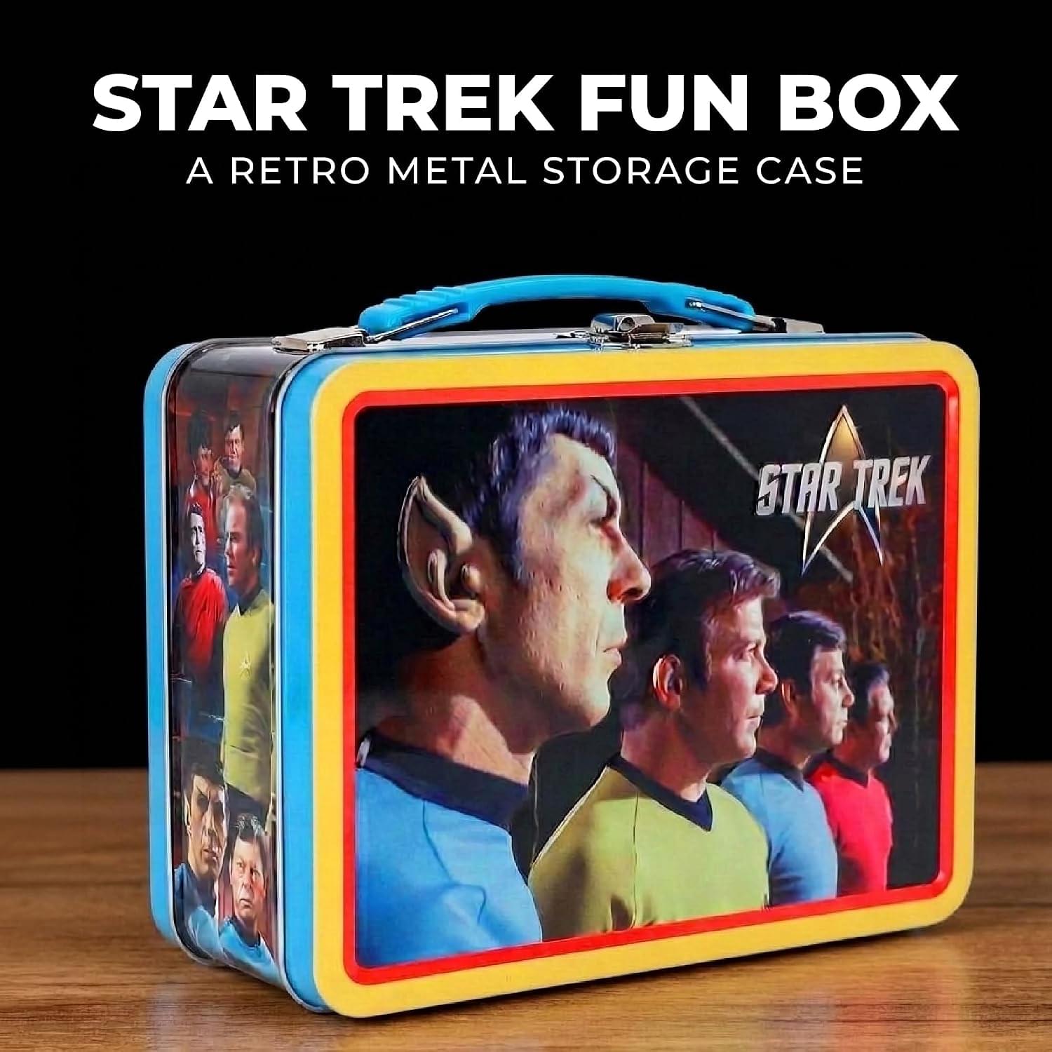 Star Trek The Original Series Embossed Retro Metal Lunchbox | 9 x 7 x 4 Inches