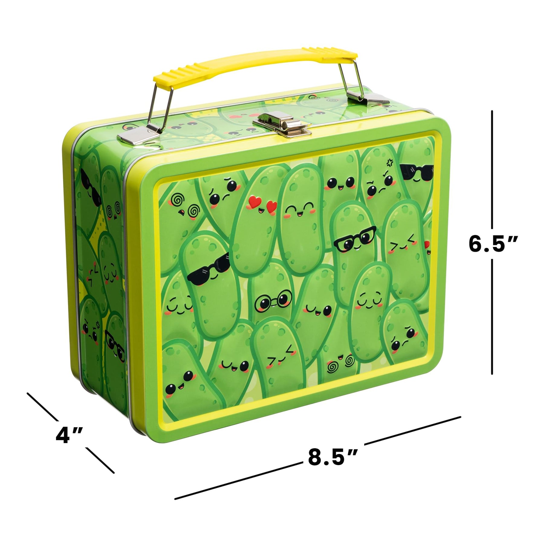 Pickles Embossed Retro Metal Lunchbox | 9 x 7 x 4 Inches