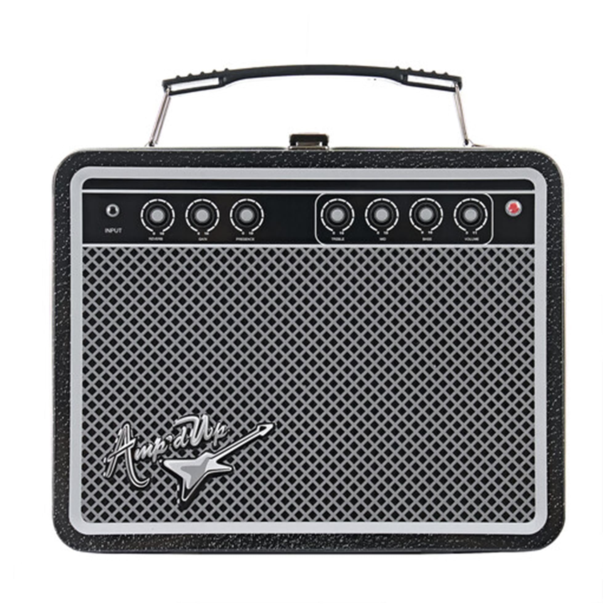 Amp'd Up Retro Guitar Amp-Styled Tin Tote | 8 x 6 Inches