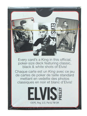 Elvis Presley Black & White Playing Cards | 52 Card Deck + 2 Jokers
