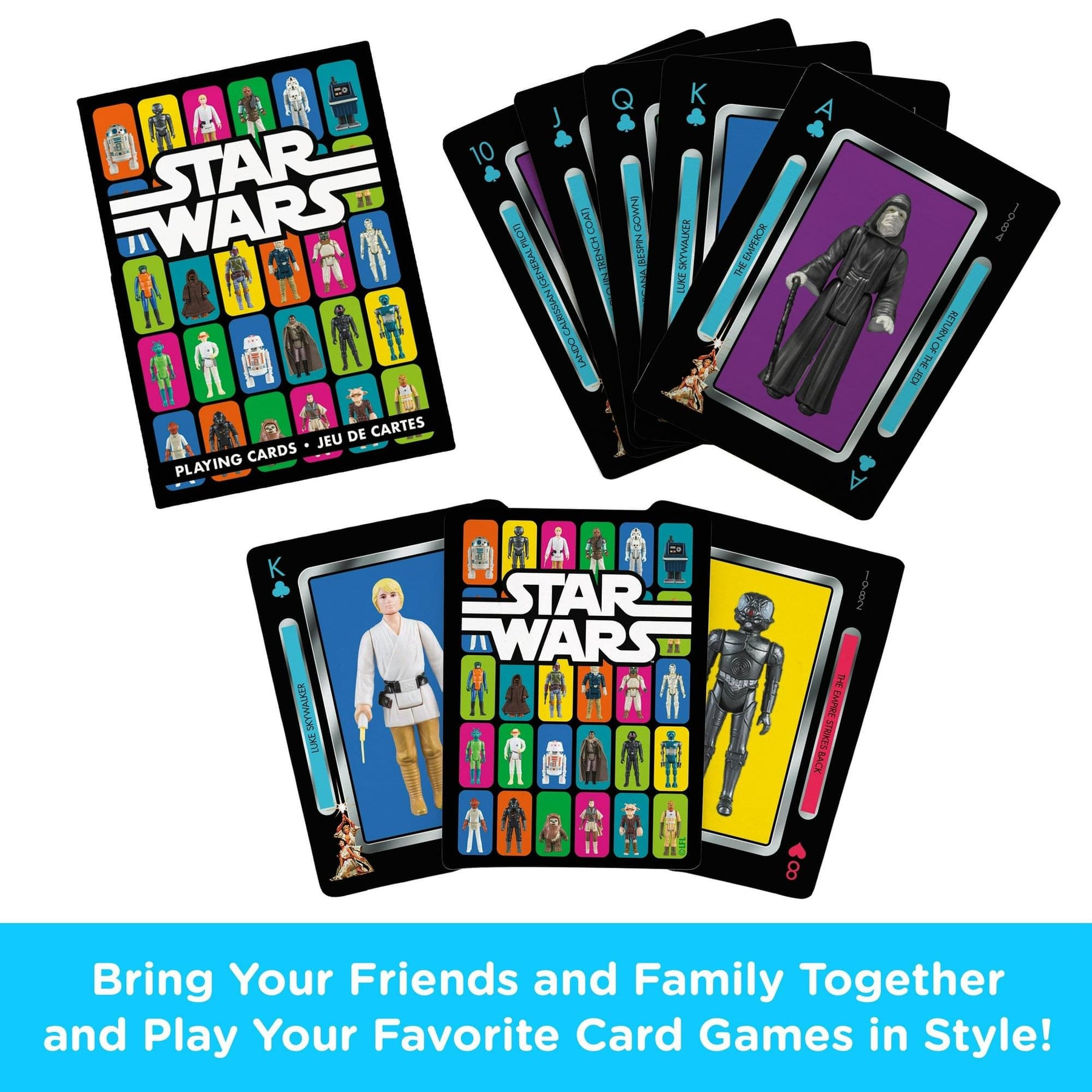 Star Wars Vintage Kenner Action Figures Playing Cards
