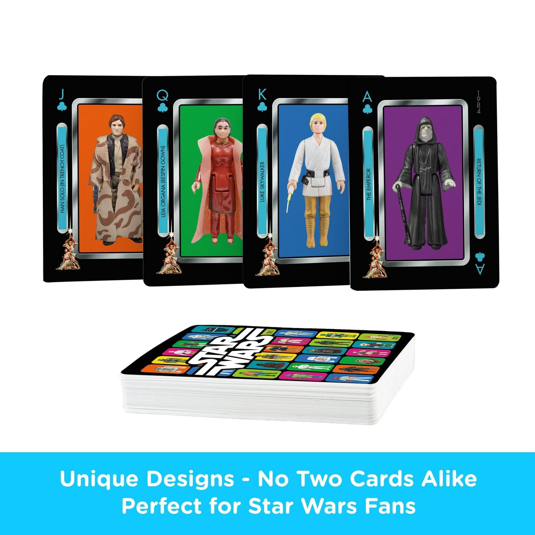 Star Wars Vintage Kenner Action Figures Playing Cards