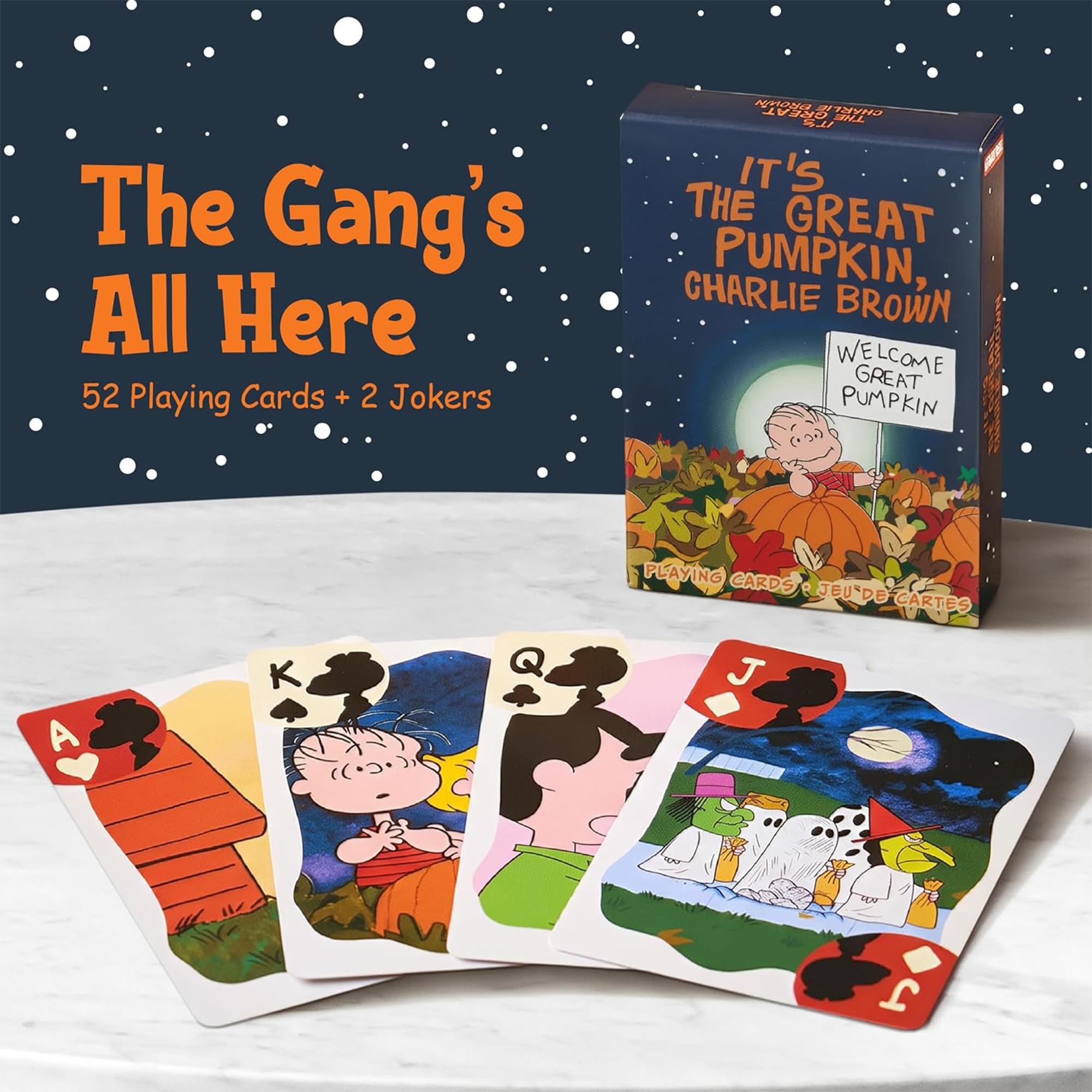 Peanuts It's The Great Pumpkin Charlie Brown Playing Cards