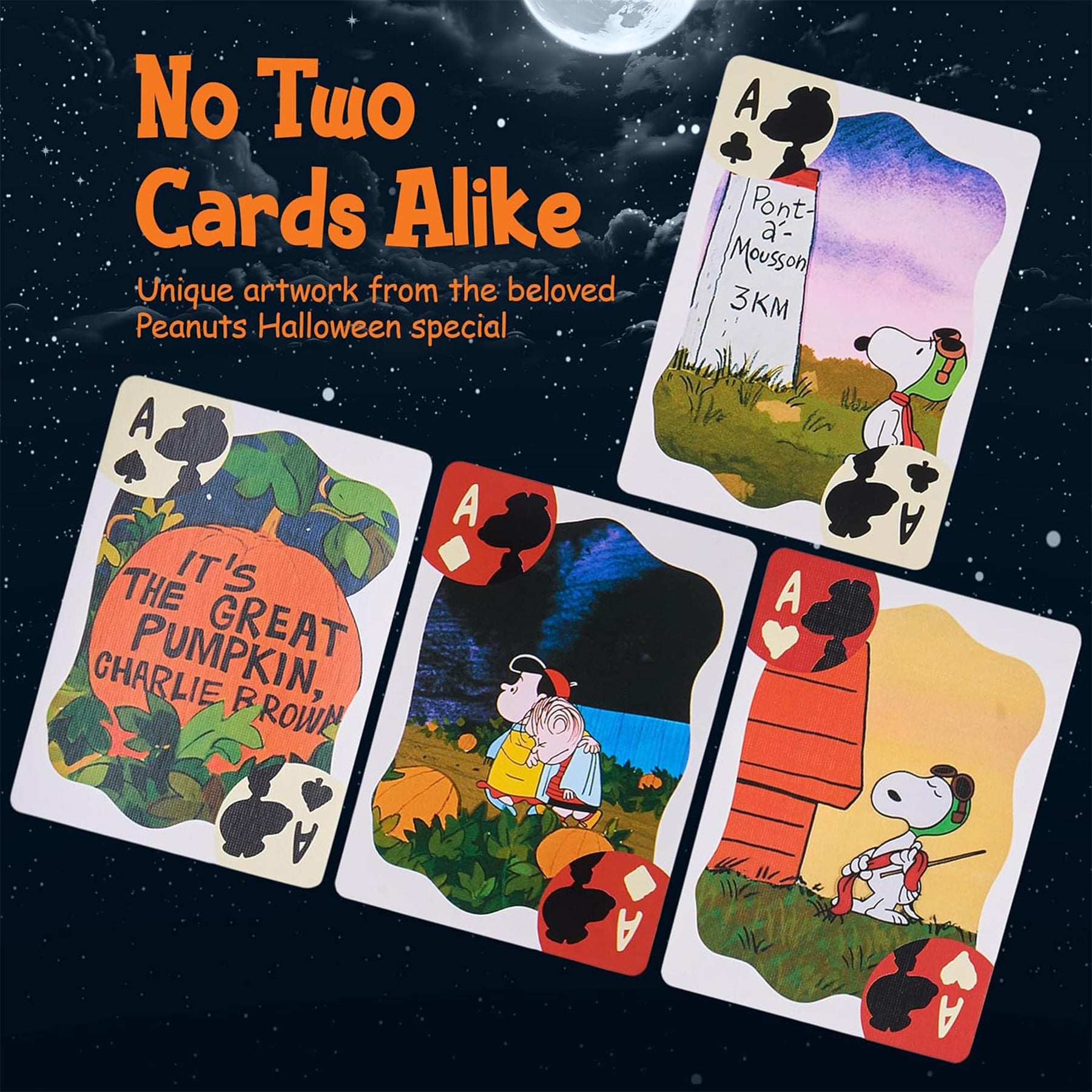 Peanuts It's The Great Pumpkin Charlie Brown Playing Cards