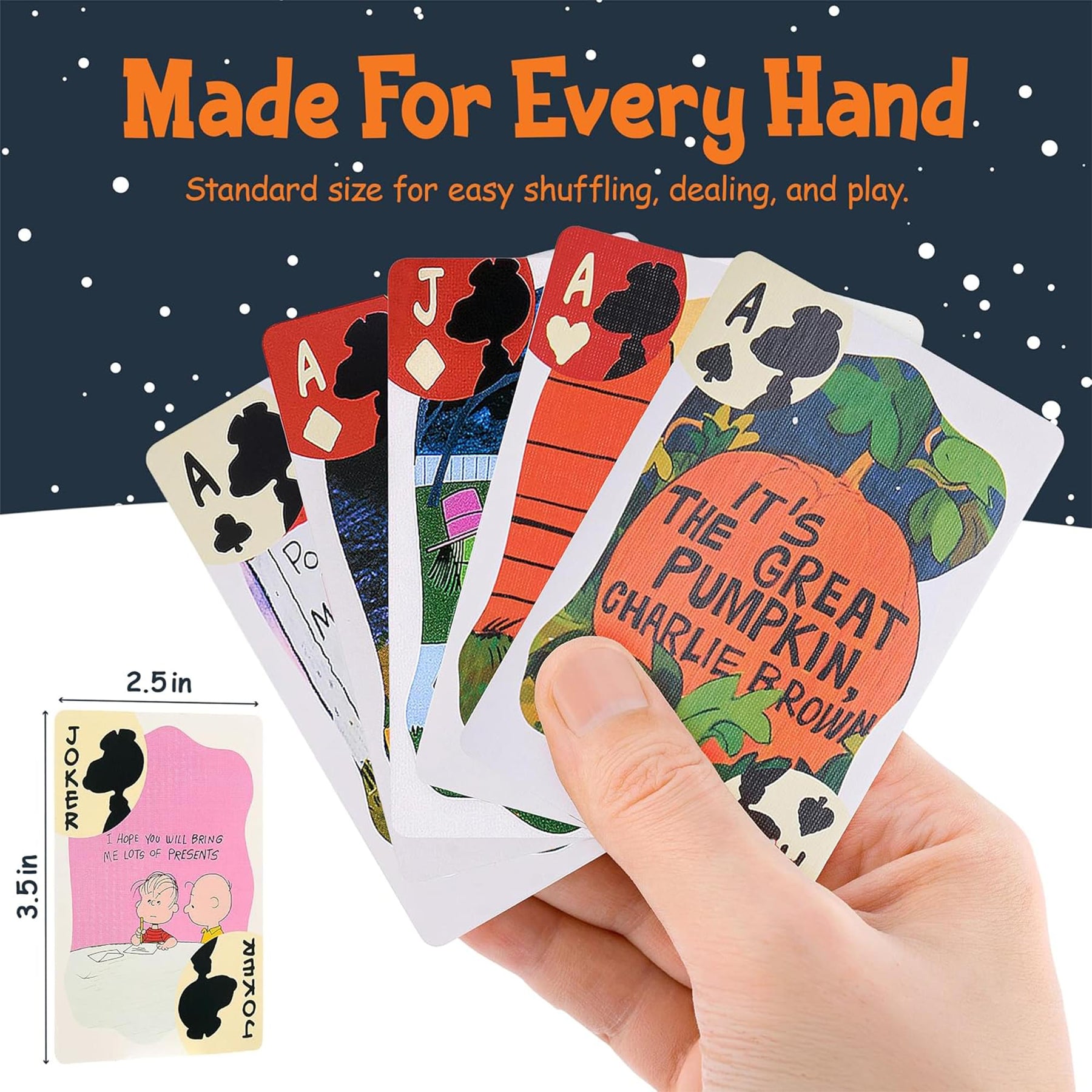 Peanuts It's The Great Pumpkin Charlie Brown Playing Cards