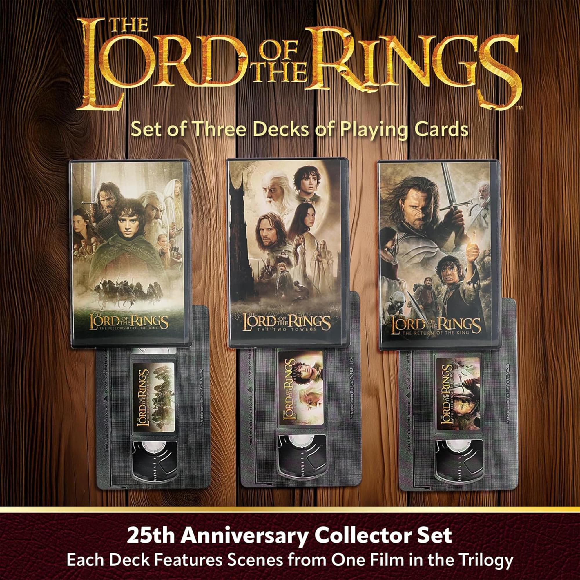 The Lord of the Rings 25th Anniversary Premium Playing Cards | Set Of 3 Decks