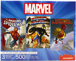 Marvel 500 Piece Jigsaw Puzzles | Set of 3