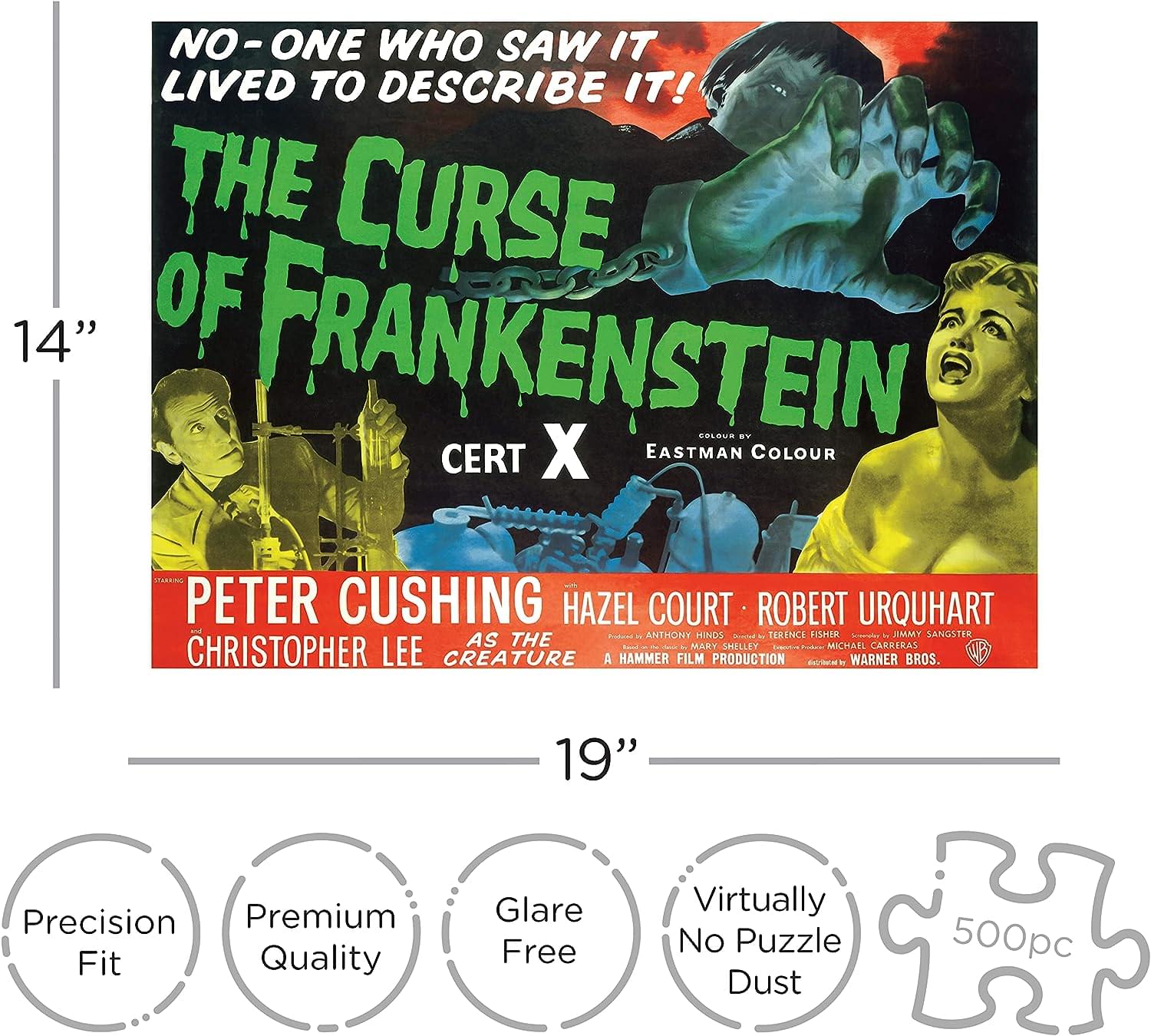Hammer Horror Frankenstein 500 Piece Jigsaw Puzzle