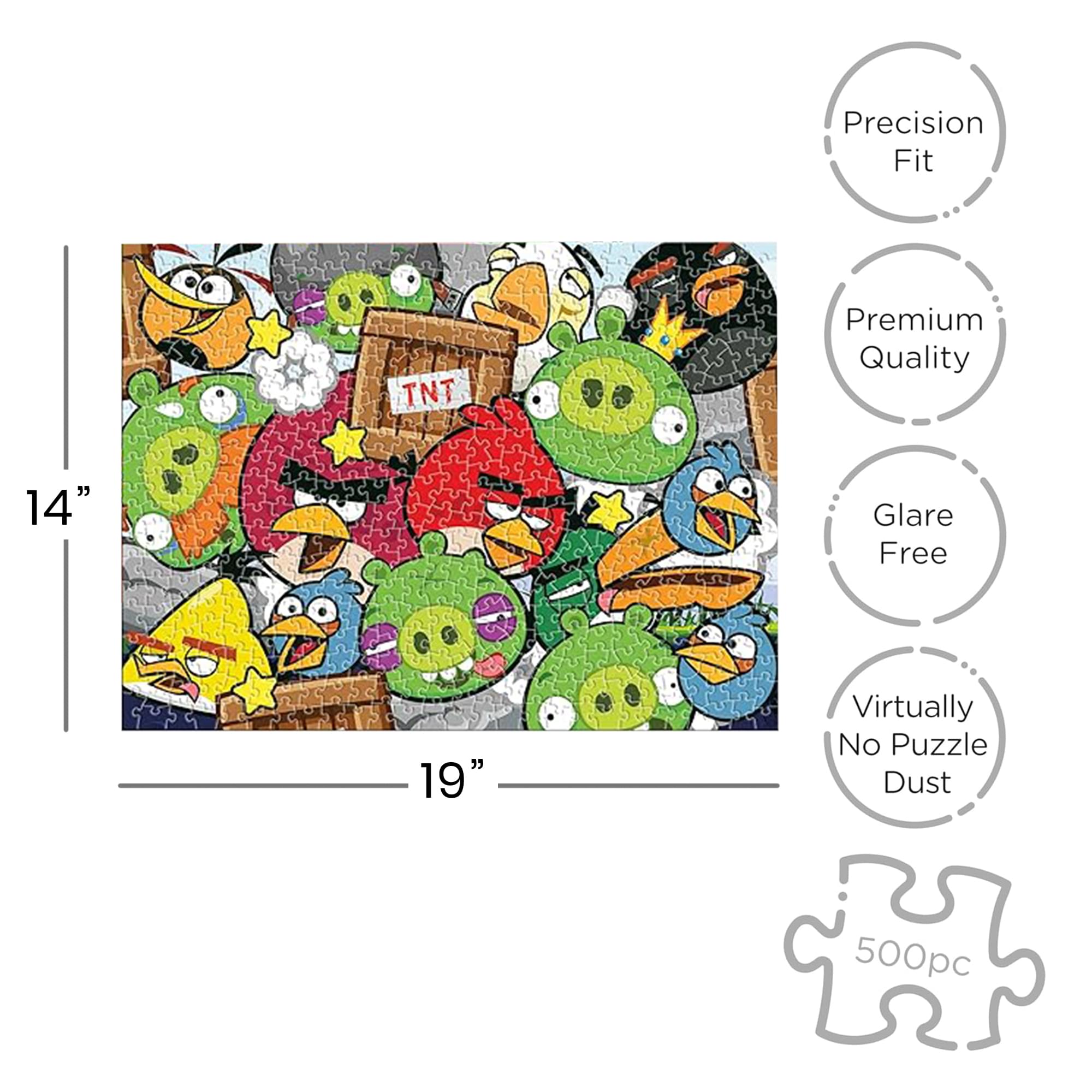 Angry Birds Collage 500 Piece Jigsaw Puzzle