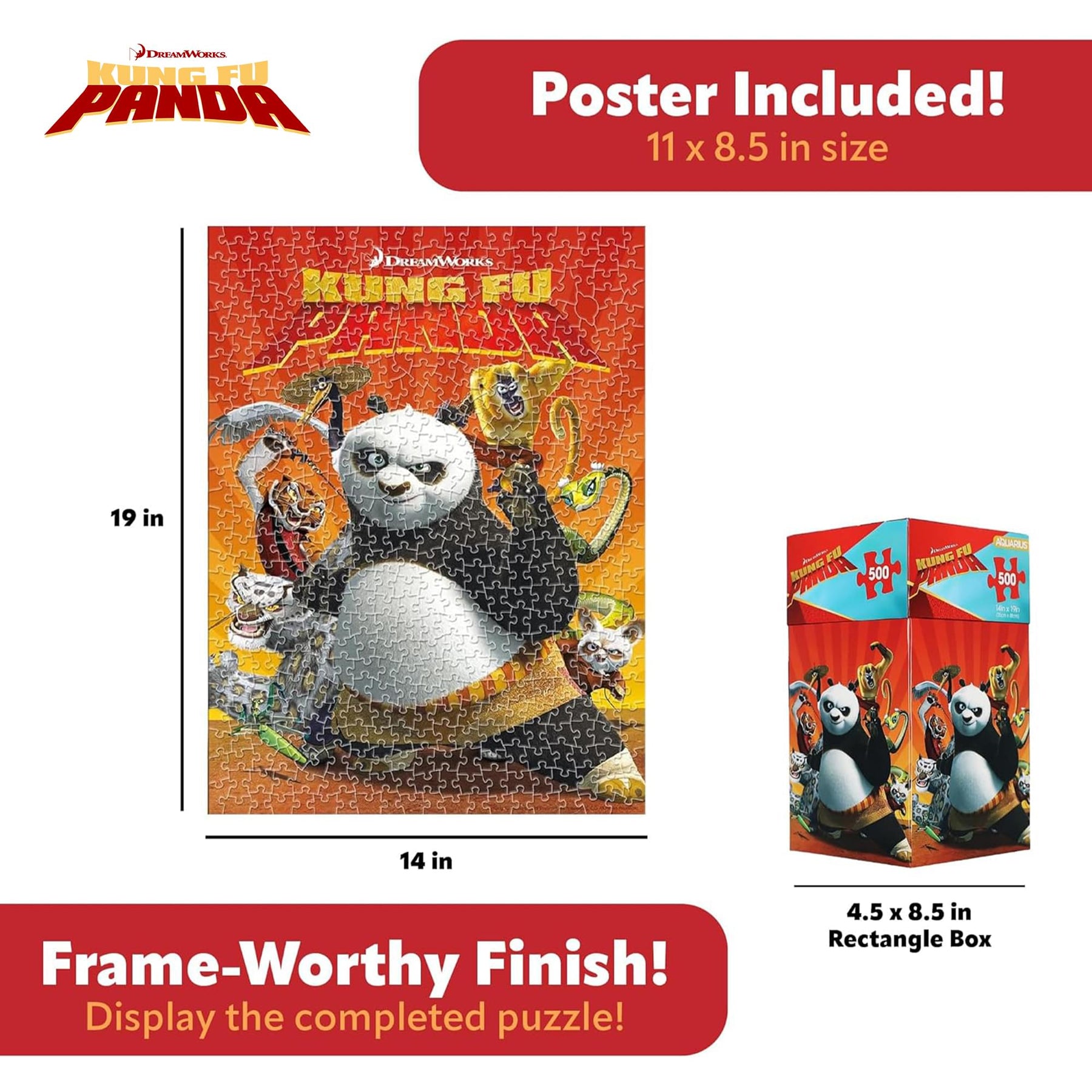 Kung Fu Panda 500-Piece Jigsaw Puzzle (Vertical Box)