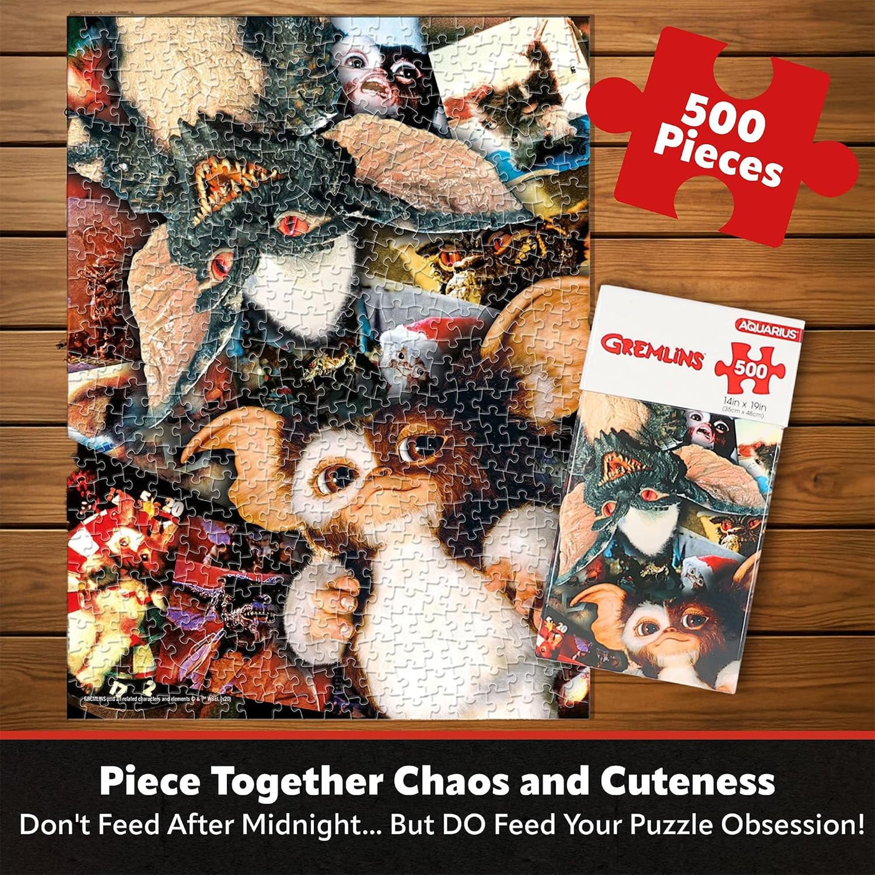 Gremlins Gizmo and Stripe 500-Piece Jigsaw Puzzle | Vertical Box