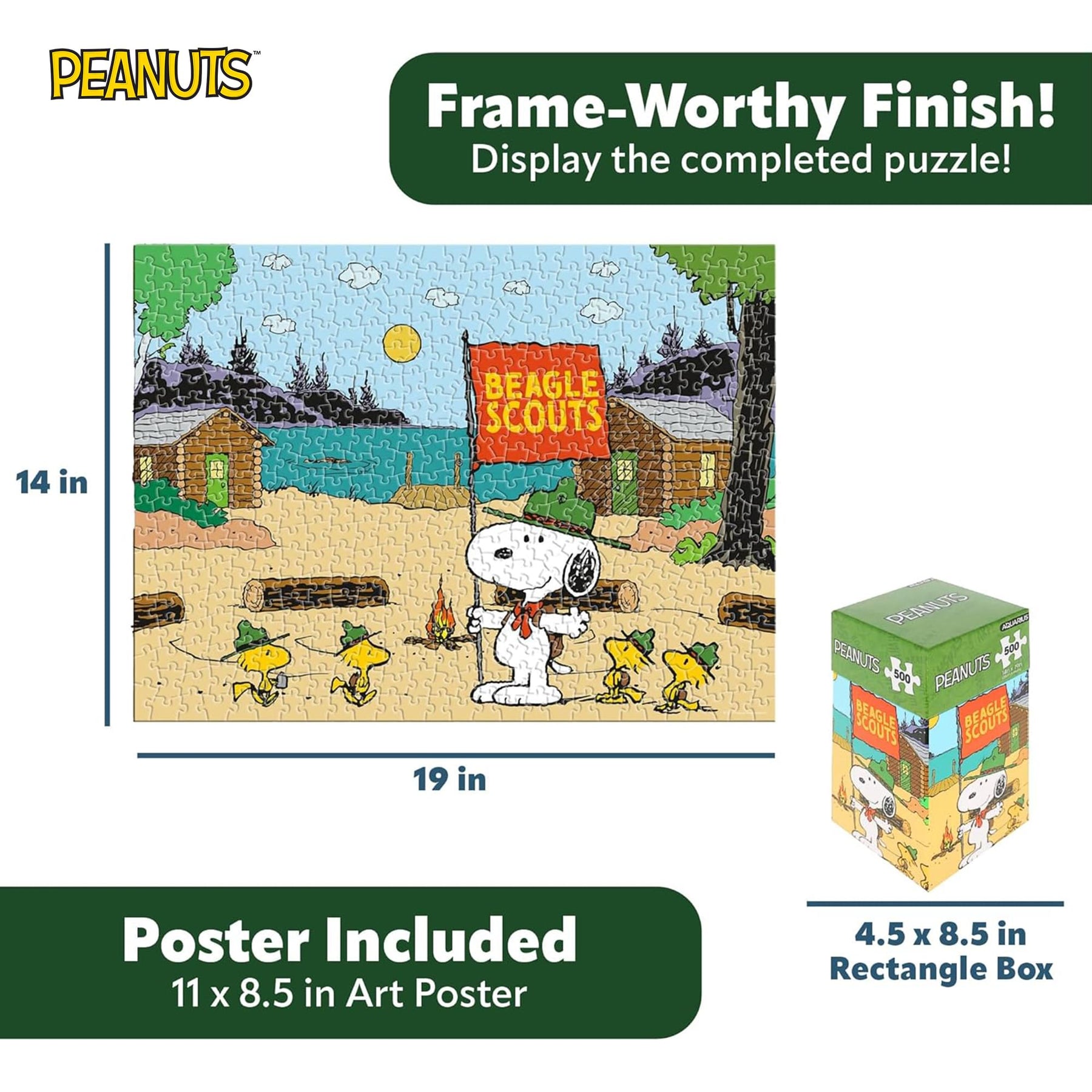 Peanuts Beagle Scouts 500-Piece Jigsaw Puzzle (Vertical Box)