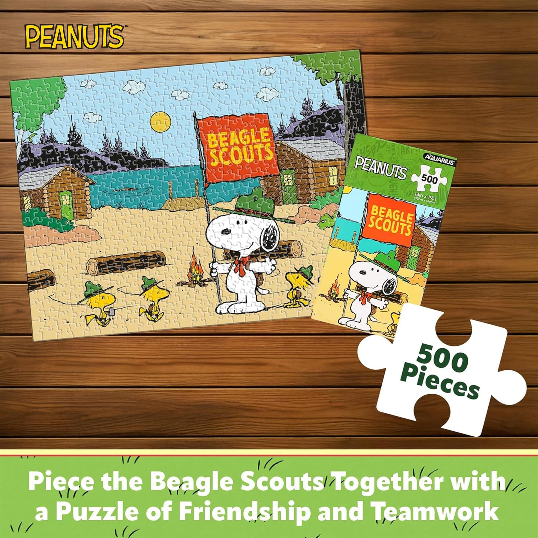 Peanuts Beagle Scouts 500-Piece Jigsaw Puzzle (Vertical Box)