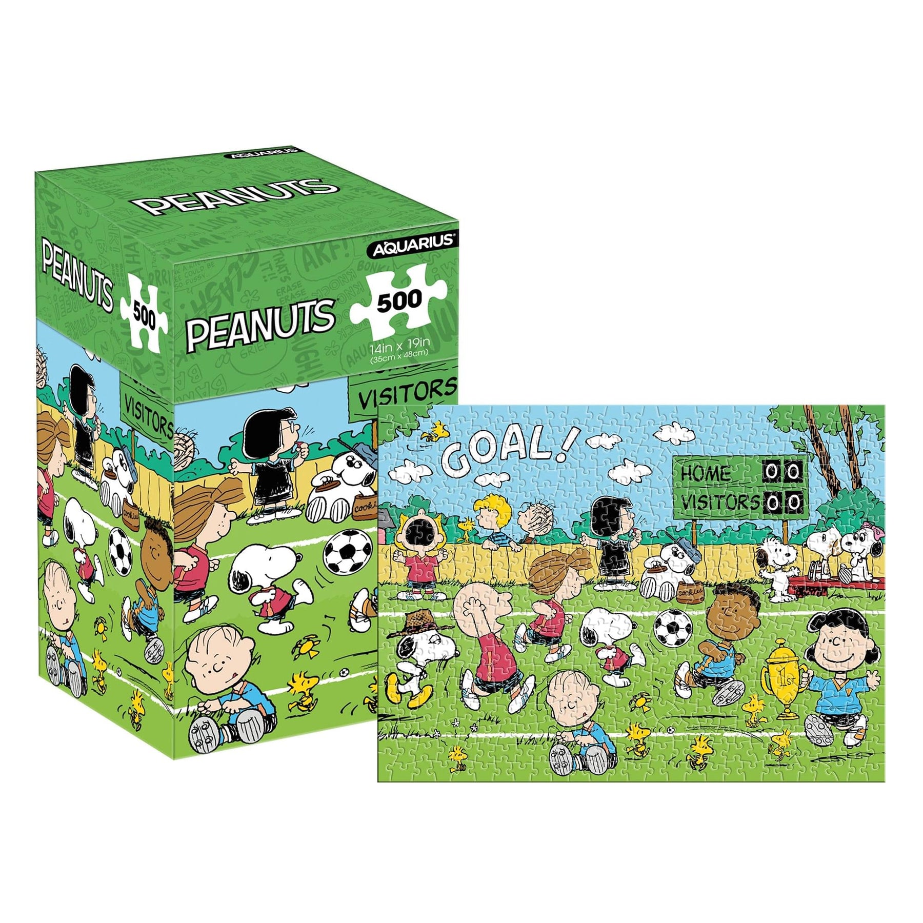 Peanuts Soccer 500-Piece Jigsaw Puzzle (Vertical Box)
