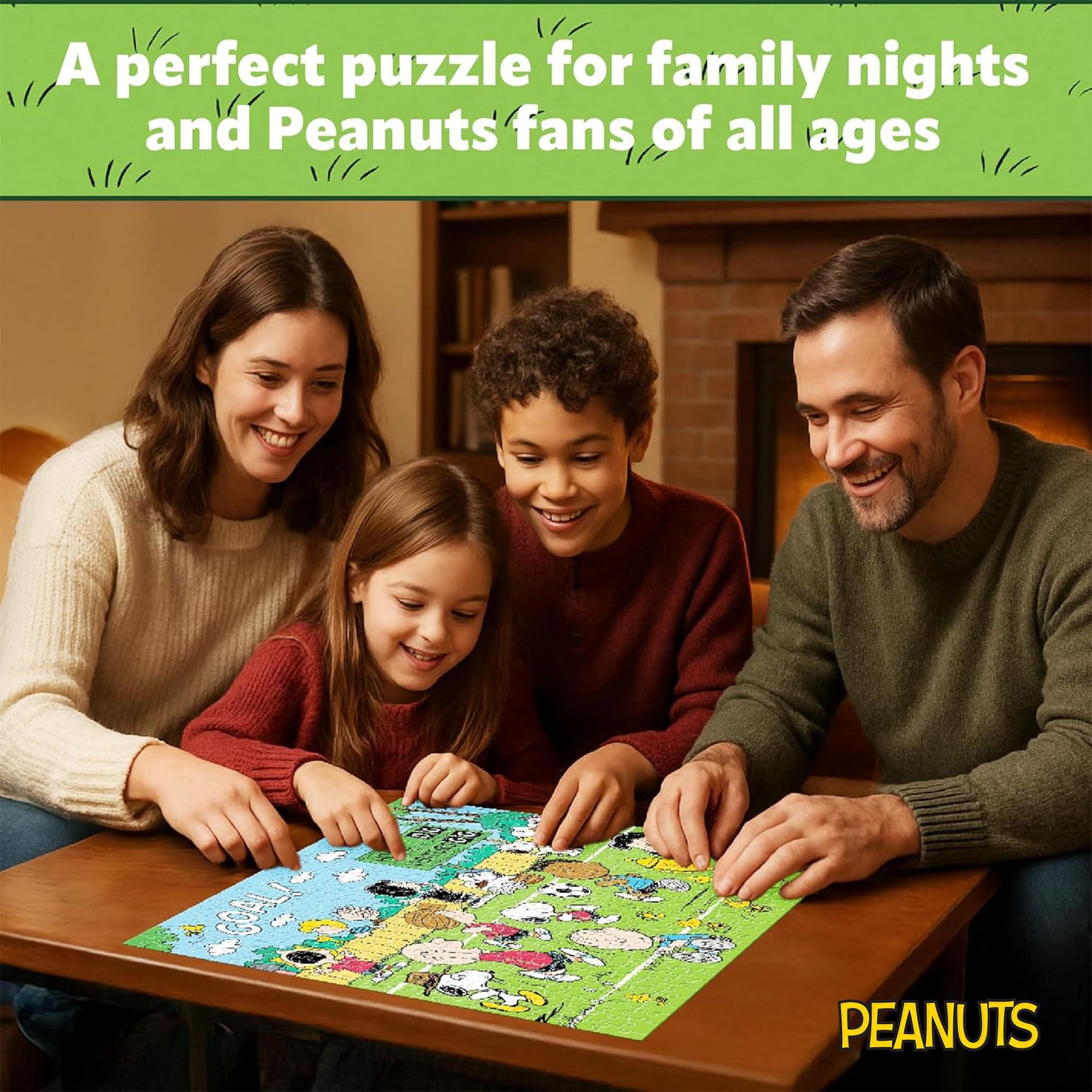 Peanuts Soccer 500-Piece Jigsaw Puzzle (Vertical Box)