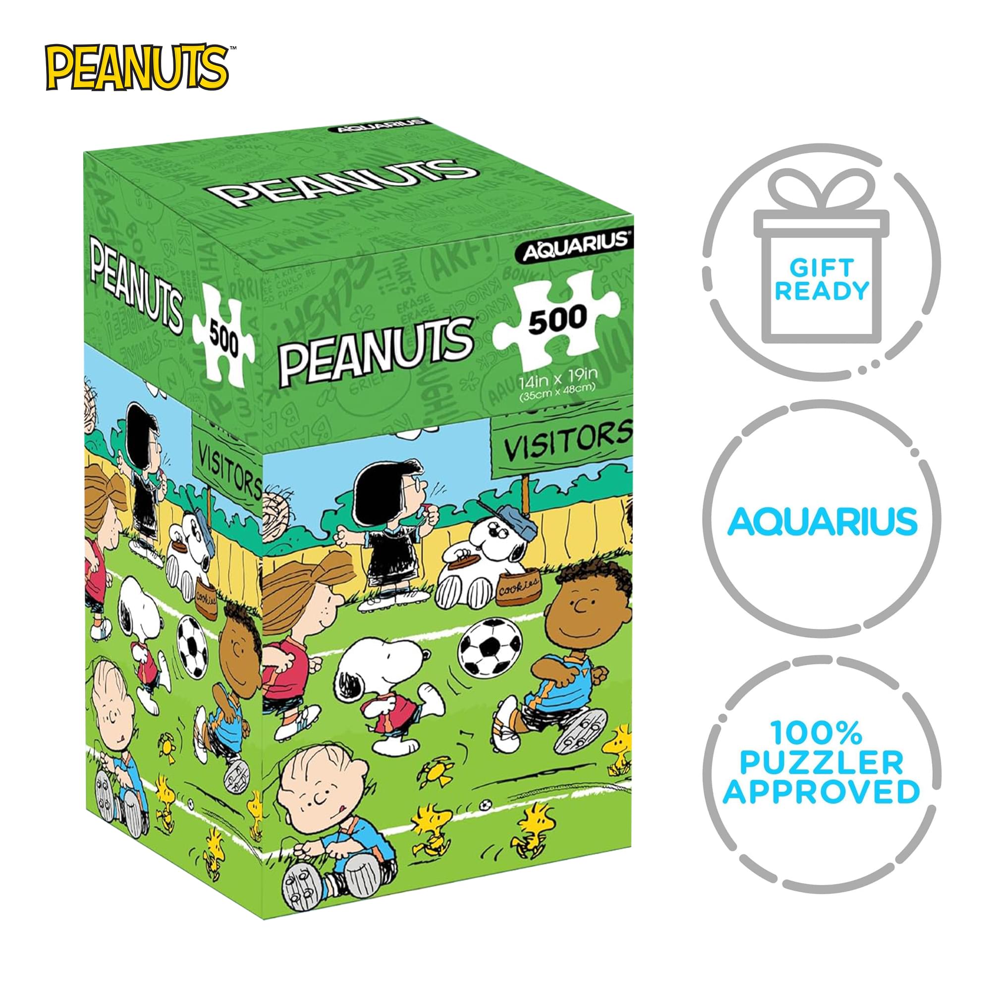 Peanuts Soccer 500-Piece Jigsaw Puzzle (Vertical Box)