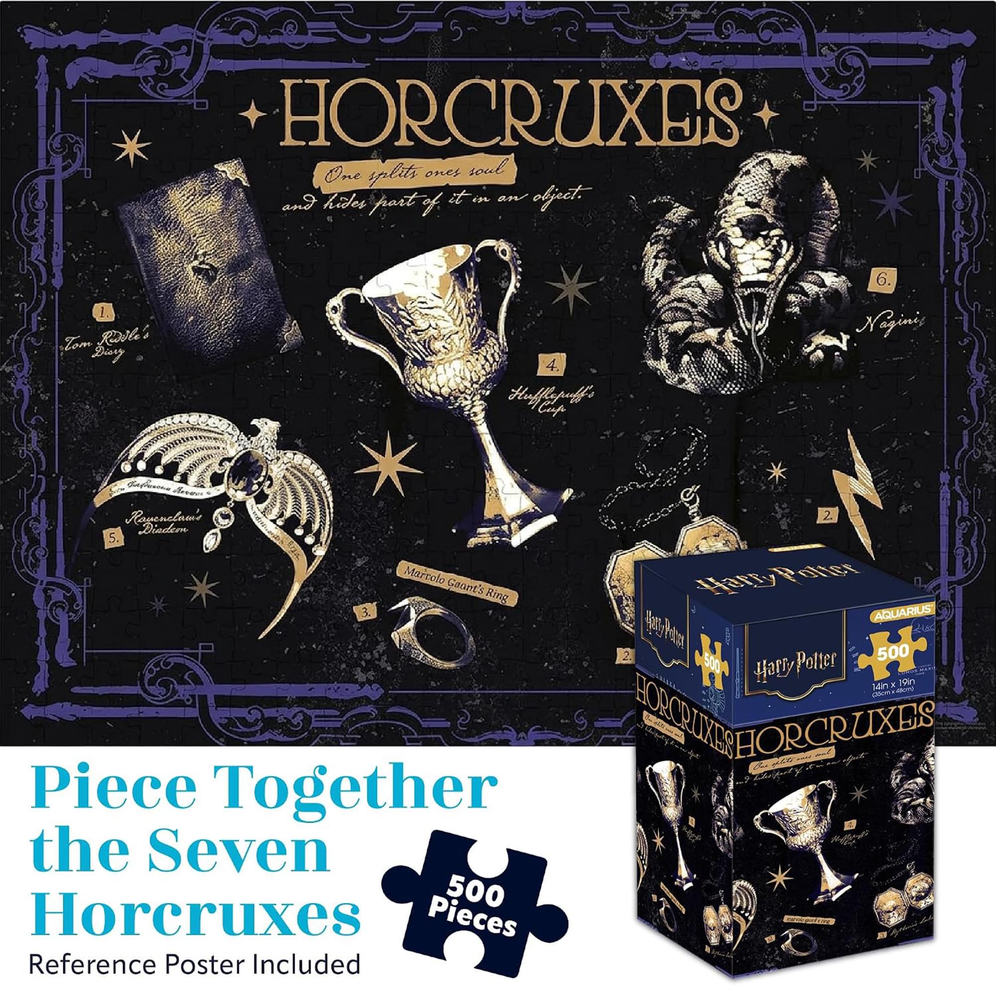 Harry Potter Horcruxes 500-Piece Jigsaw Puzzle | Vertical Box