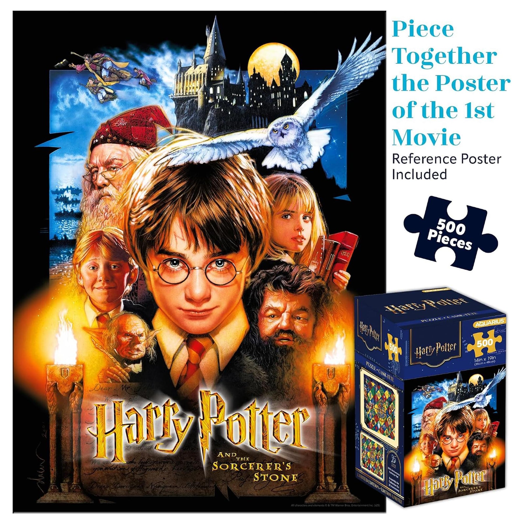 Harry Potter Sorcerer's Stone 500-Piece Jigsaw Puzzle (Vertical Box)