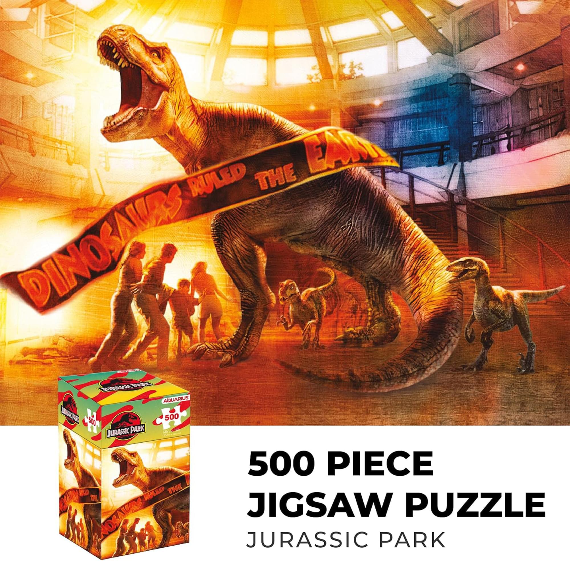 Jurassic Park "Dinosaurs Ruled the Earth" 500-Piece Jigsaw Puzzle | Vertical Box