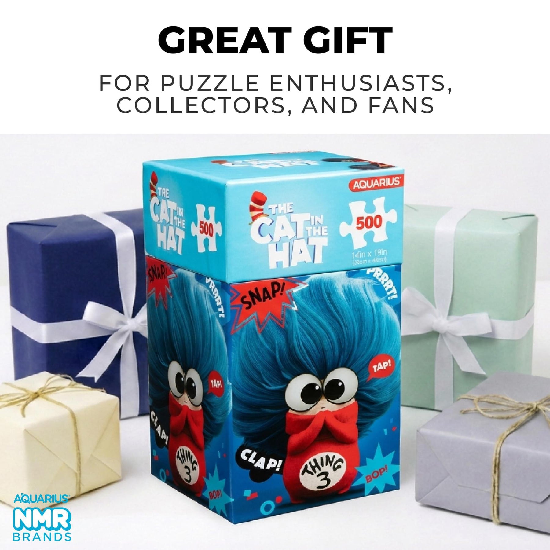 Dr. Seuss Cat In The Hat 500-Piece Jigsaw Puzzle | Vertical Box