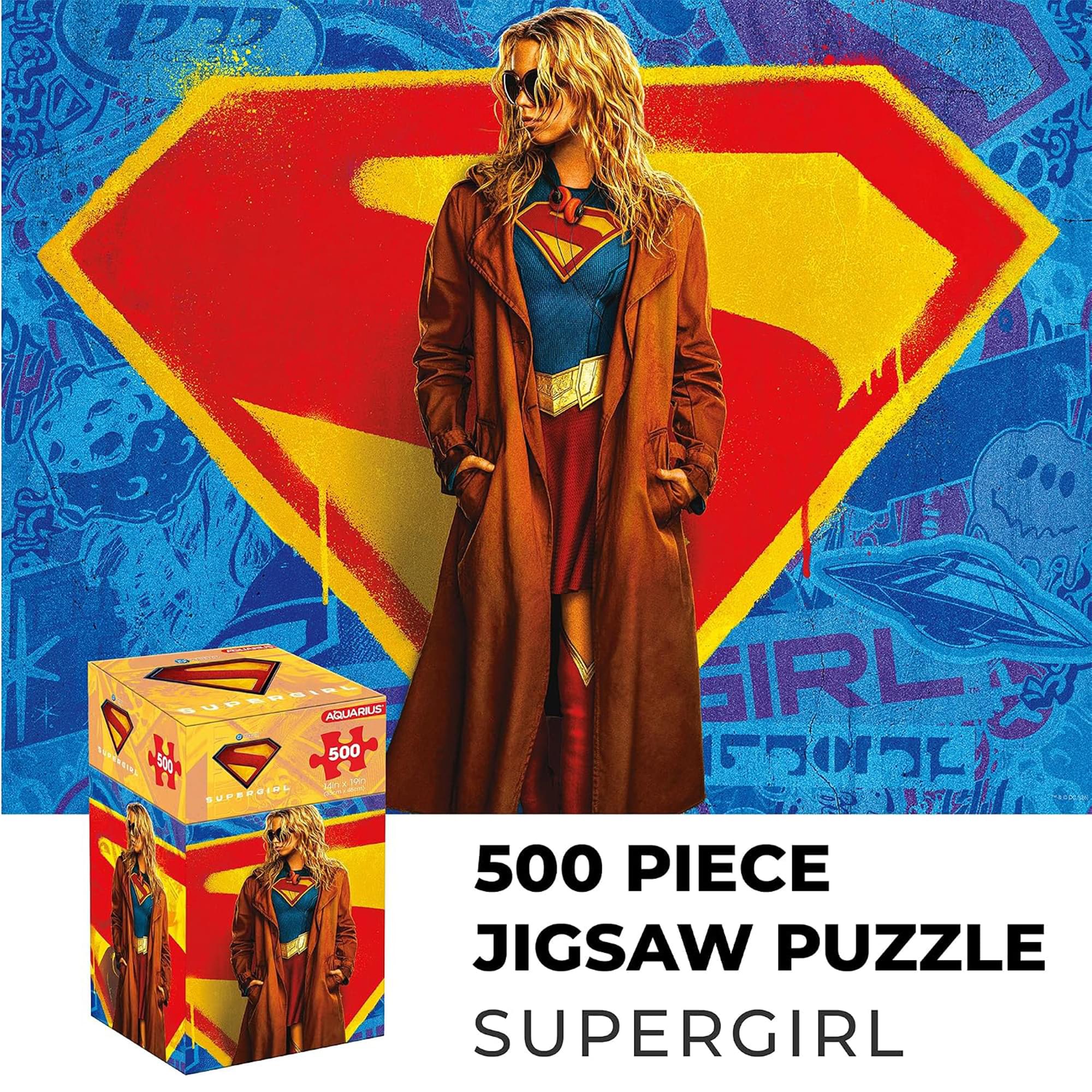DC Comics Supergirl 500-Piece Jigsaw Puzzle | Vertical Box