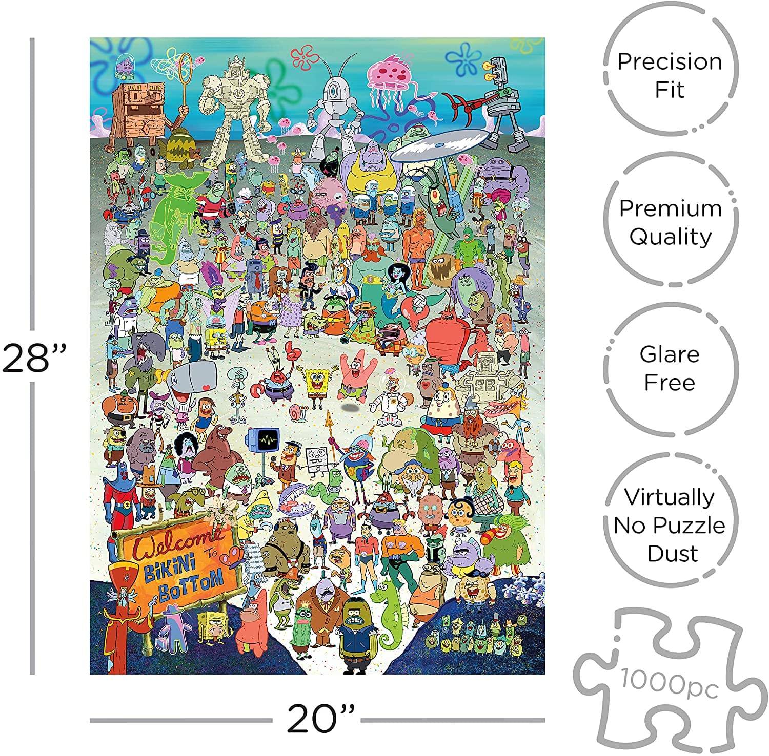 SpongeBob SquarePants Cast 1000 Piece Jigsaw Puzzle